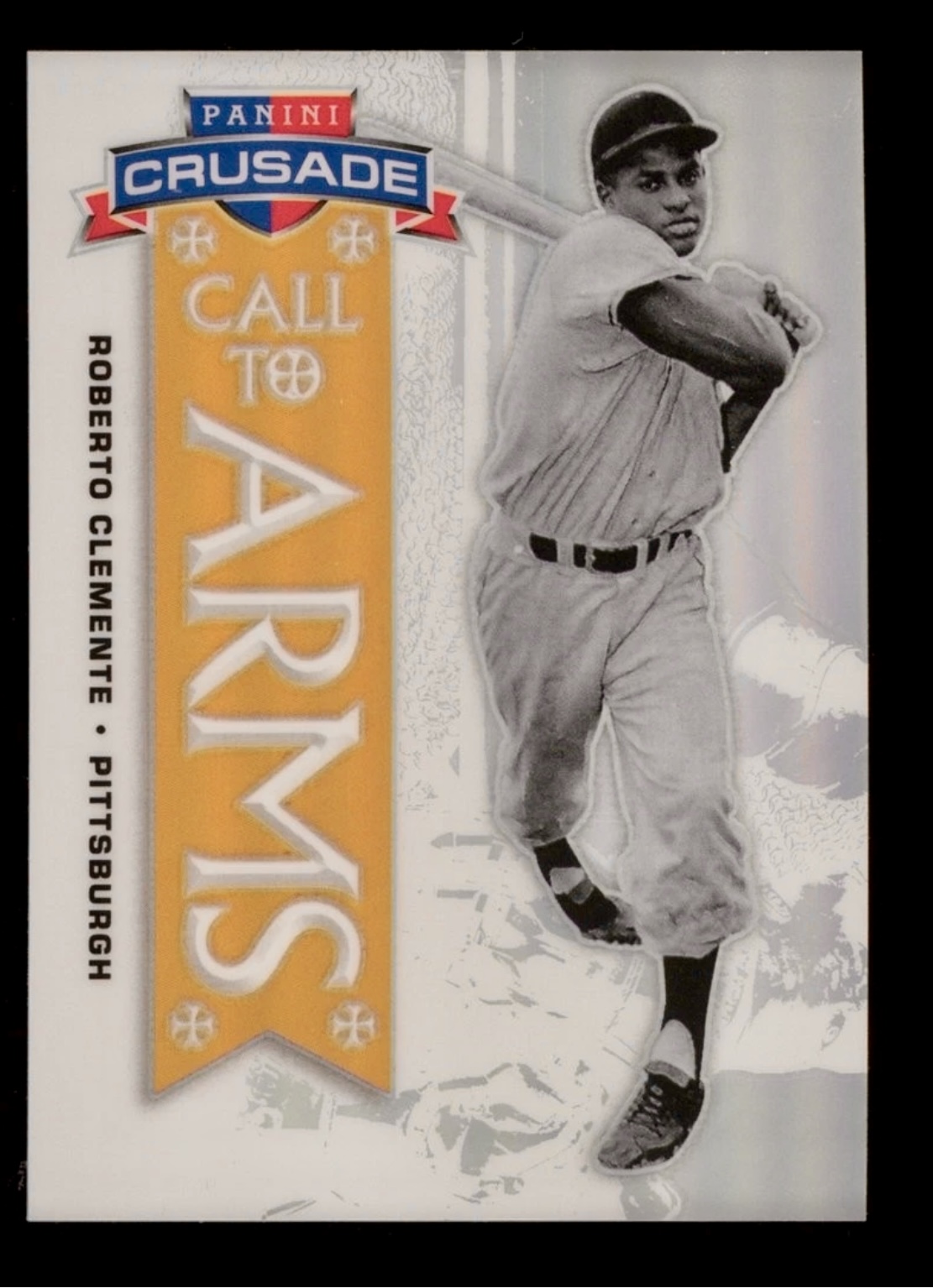 2025 Panini Crusade Roberto Clemente #5 Call To Arms Silver Prizm