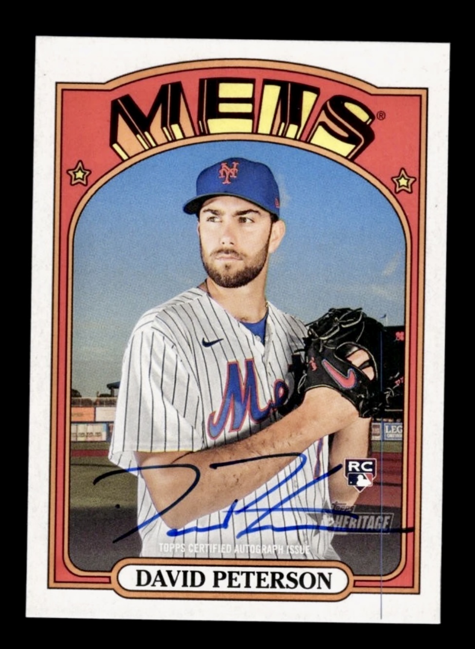 2021 Topps Heritage David Peterson #ROA-DP Auto Autograph