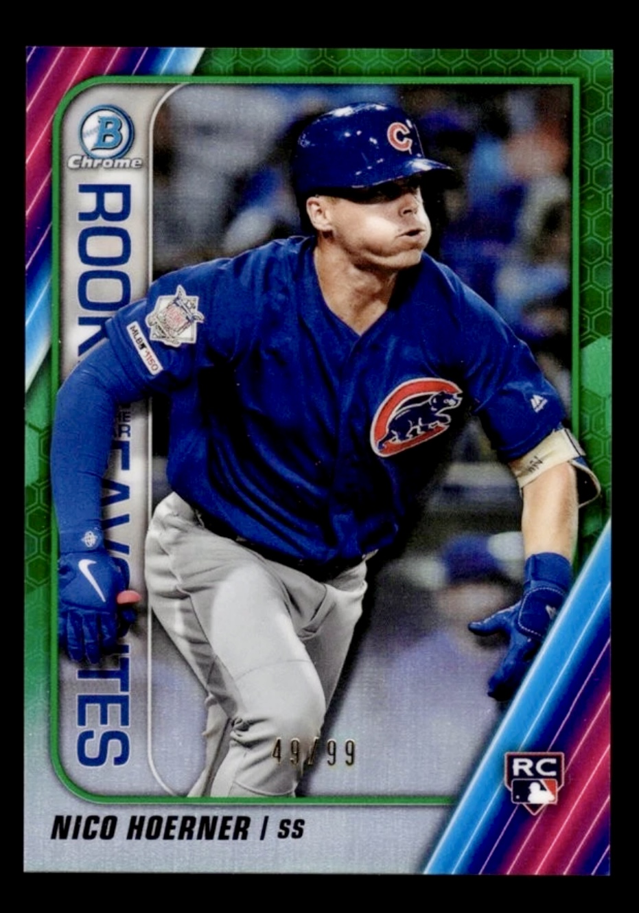 2020 Bowman Chrome Nico Hoerner #ROYF-NH Green Refractor Rookies/99