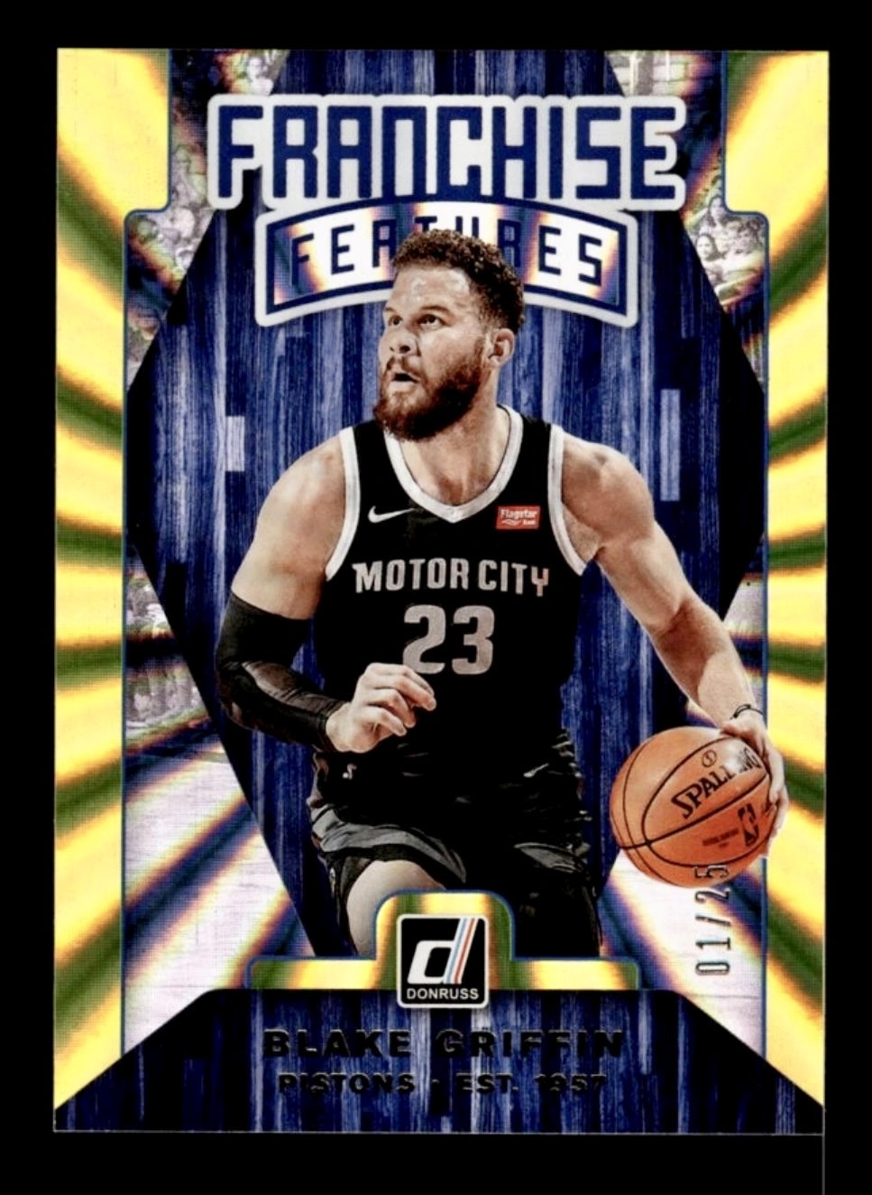 2019-20 Donruss Blake Griffin #16 Franchise Features Yellow Holo Laser /25 🔥🔥👀