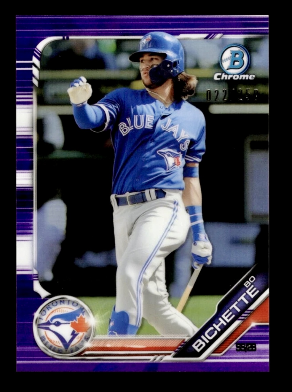 2019 Bowman Chrome Bo Bichette #BCP-234 Purple Refractor /250