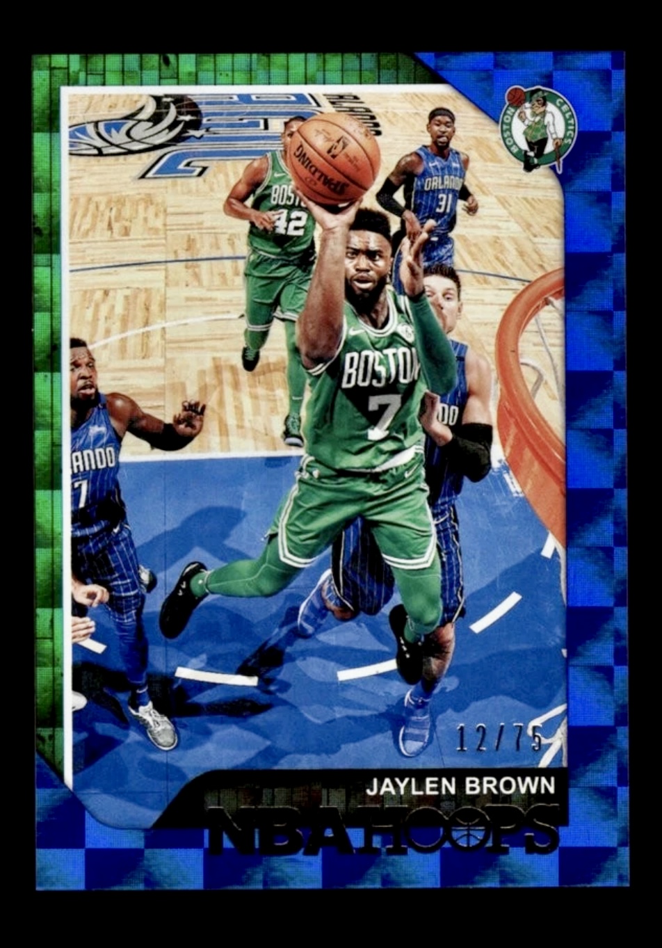 2018-19 NBA Hoops Jaylen Brown #106 Blue Checkerboard /75 Rare 🔥🔥