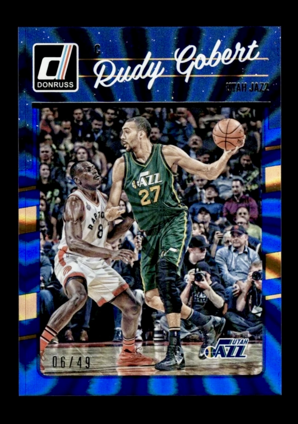 2016-17 Donruss Rudy Gobert #50 Blue Laser /49 🔥🔥👀