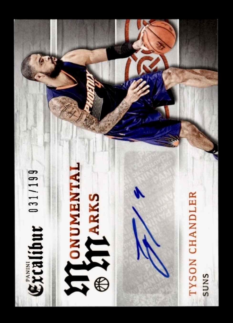 2015-16 Excalibur Tyson Chandler #MM-TCH Monumental Marks Auto Autograph /199
