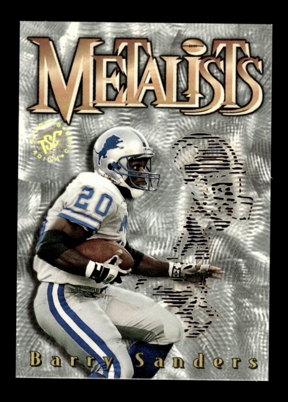 1995 Topps Stadium Club Barry Sanders #M2 Mentalists etched Foil