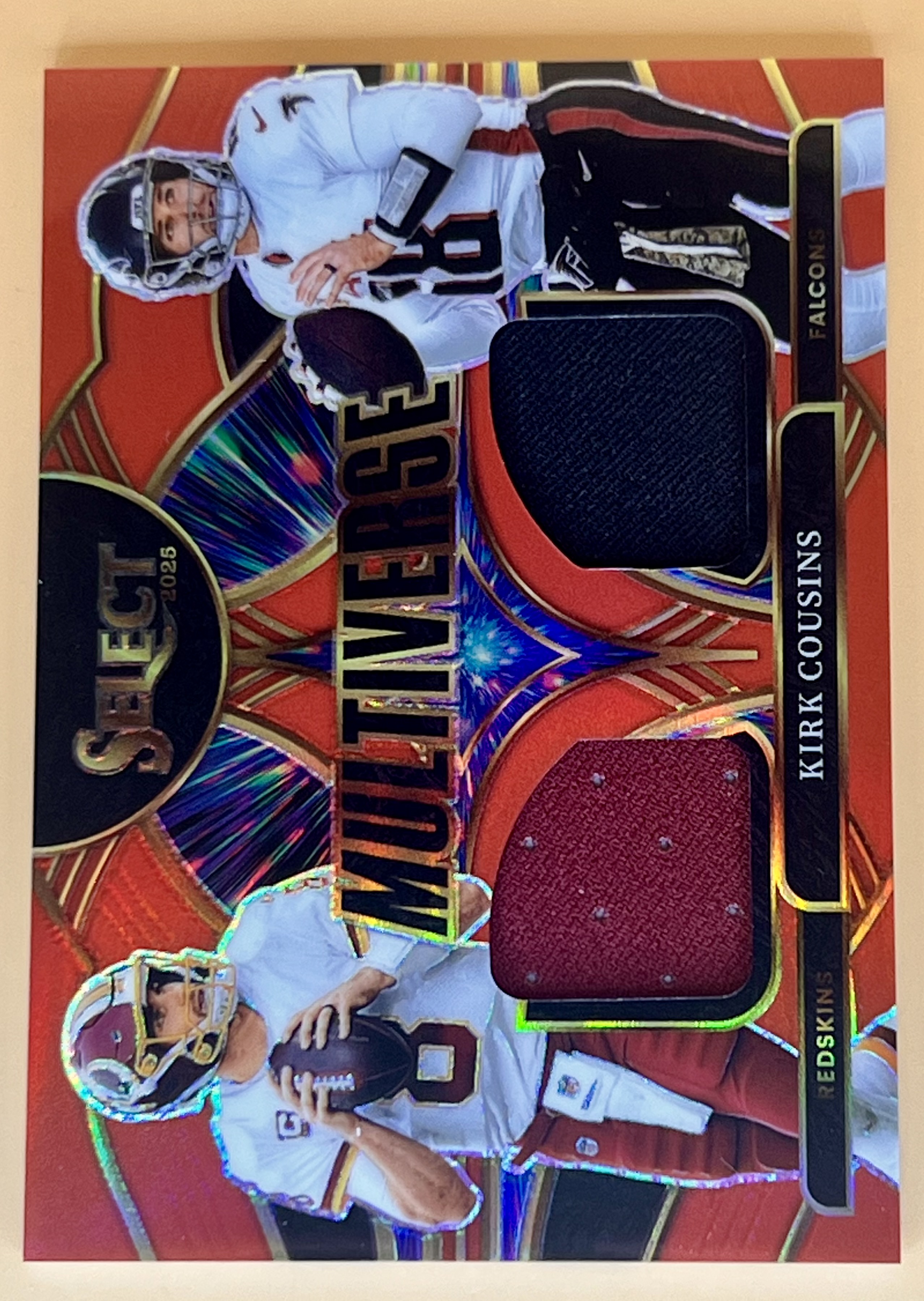 2025 Panini Select Kirk Cousins #MVJ-KCS Dual Relic Prizms