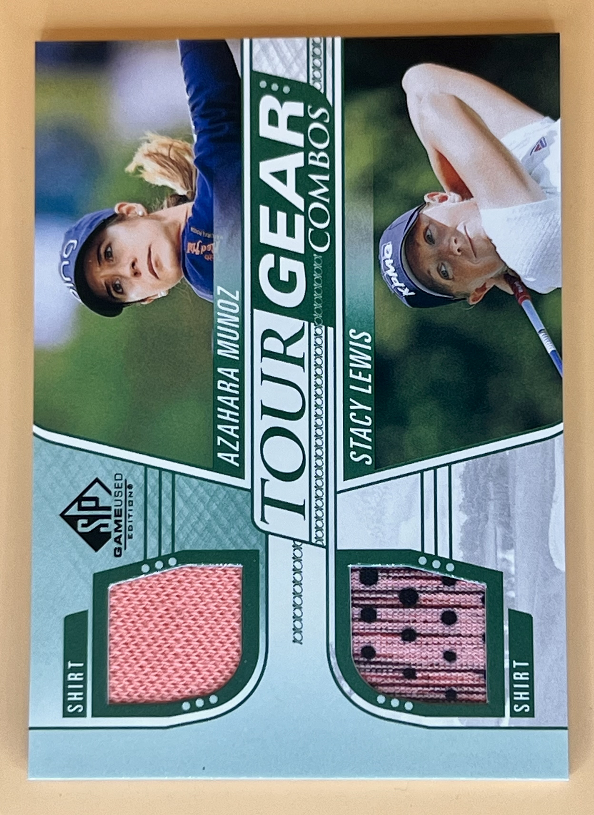 2021 UD SP Game Used Azahara Munoz / Stacy Lewis #TG2-AS Tour Gear Combos dual Relic