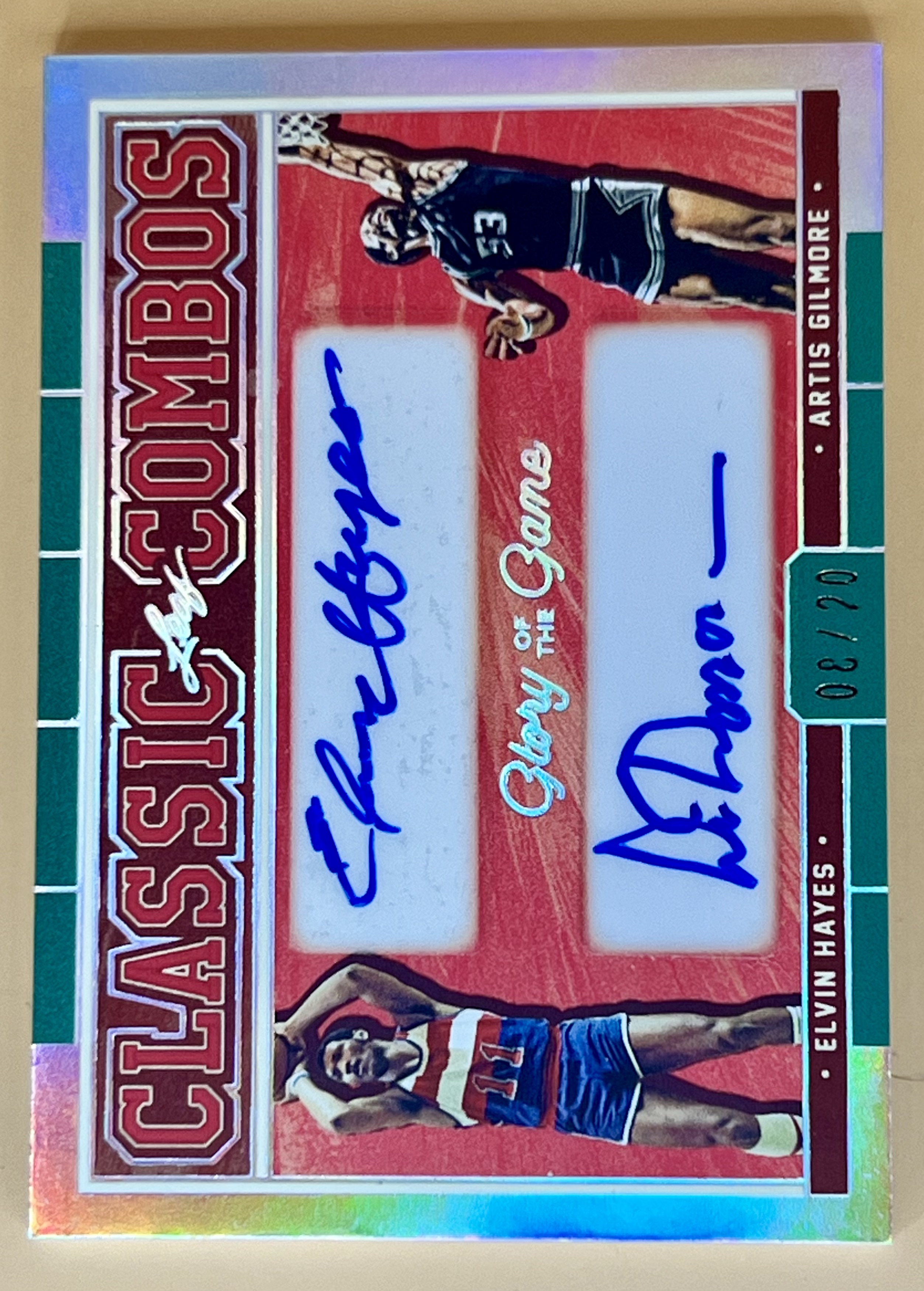2025 Leaf In The Game Used Artis Gilmore /Elvin Hayes #CC-8 Classic Combos Glory of The Game dual Autos /20