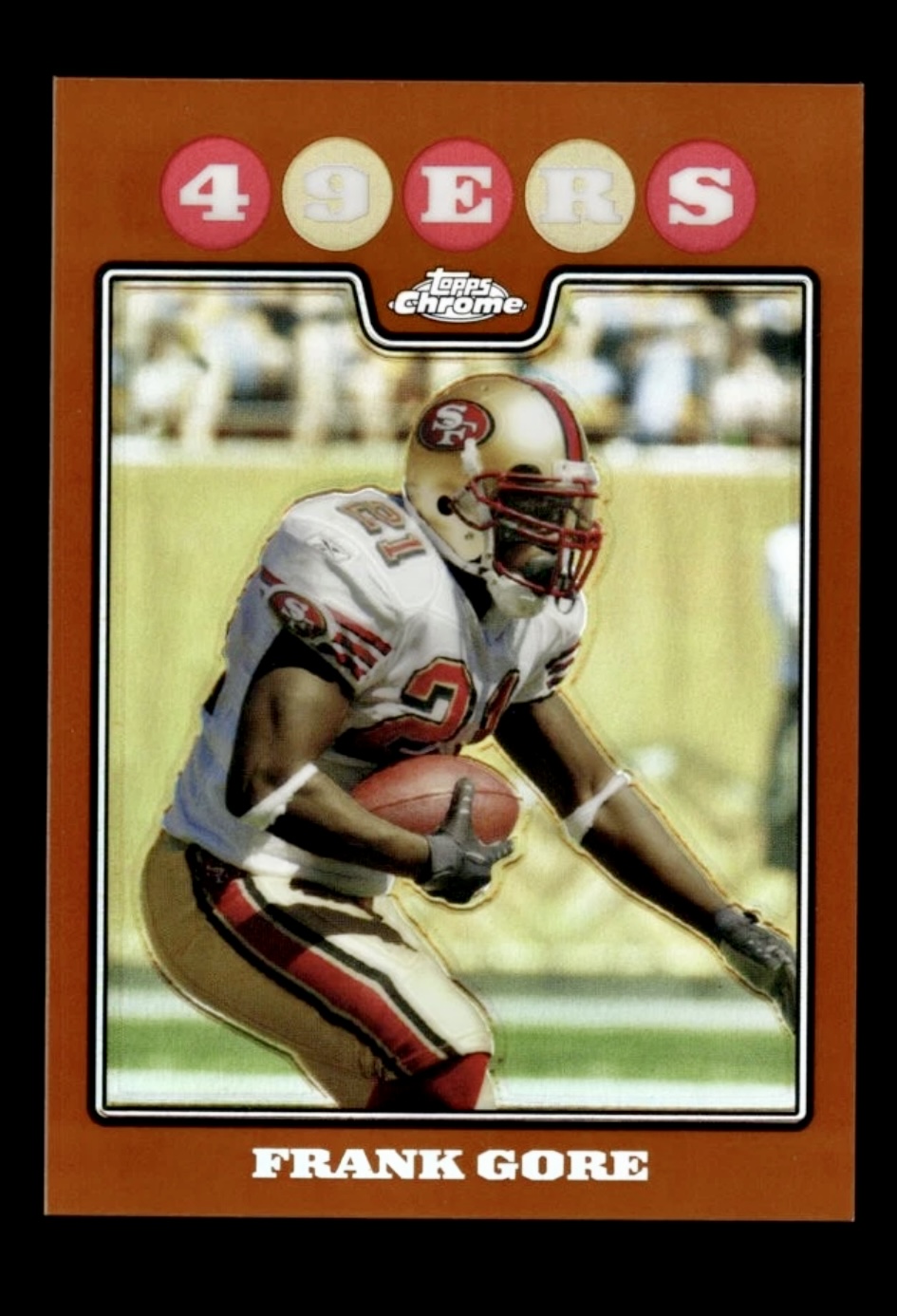 2008 Topps Chrome Frank Gore #TC54 Orange Refractor /425
