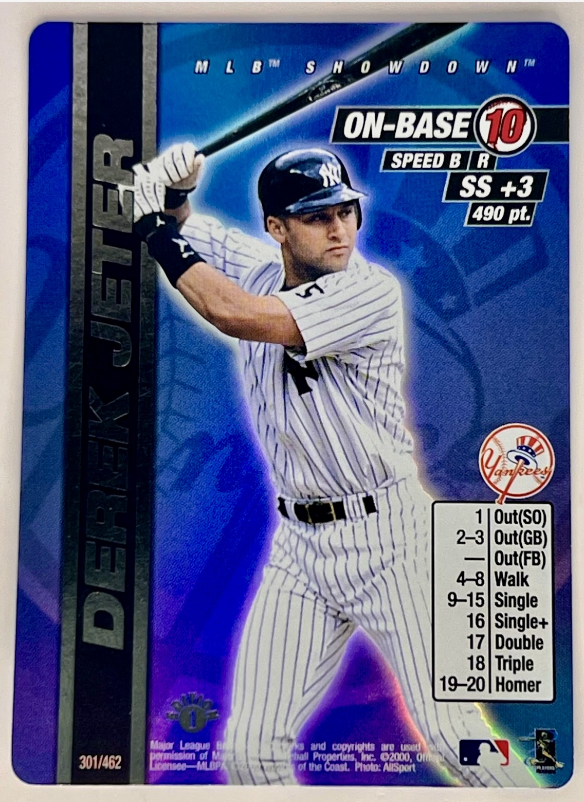 2000 MLB Showdown Derek Jeter #301 1st Edition Foil RARE 🔥🔥🔥🔥