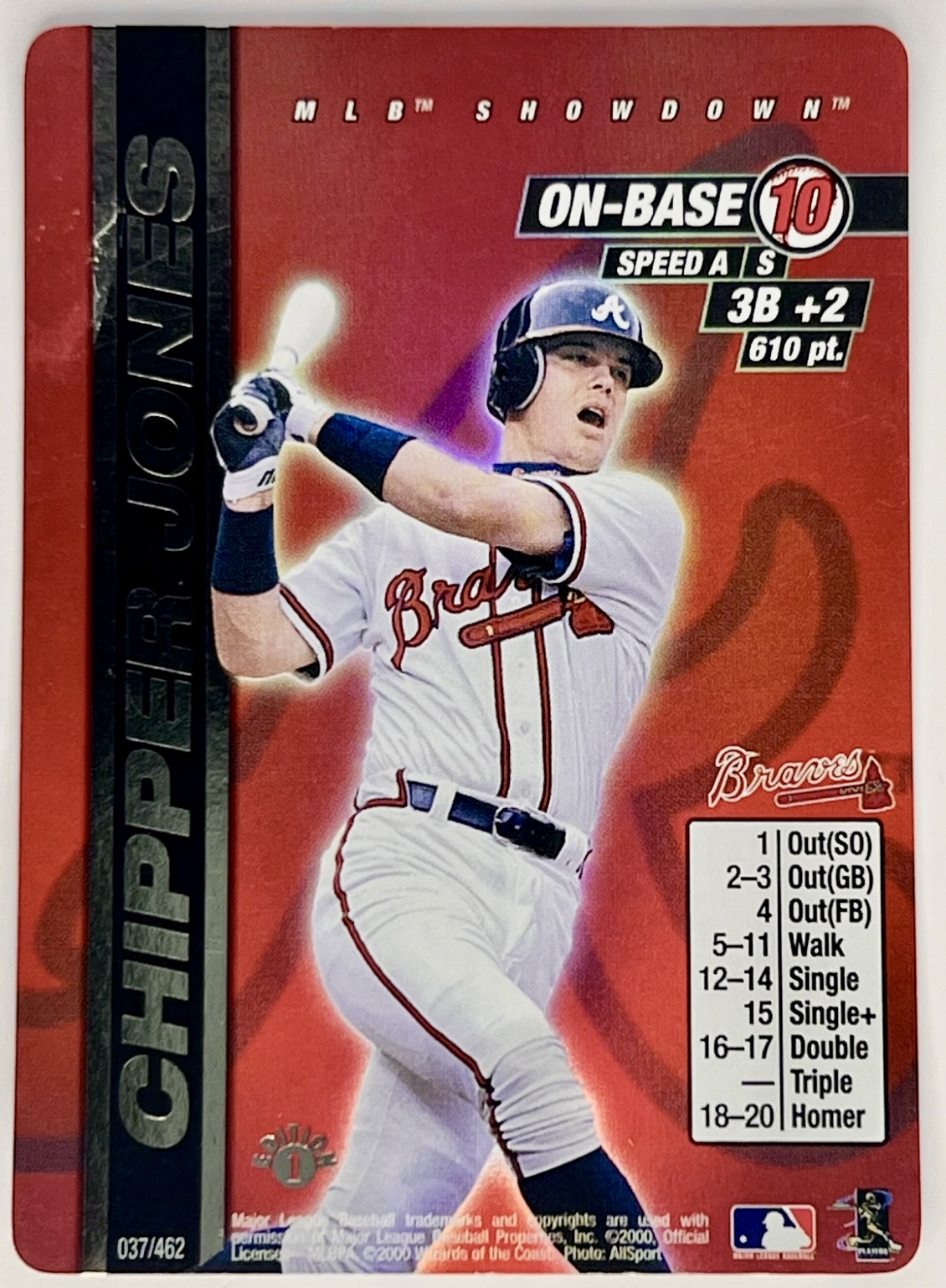 2000 MLB Showdown Chipper Jones #37 1st Edition Foil 🔥🔥🔥