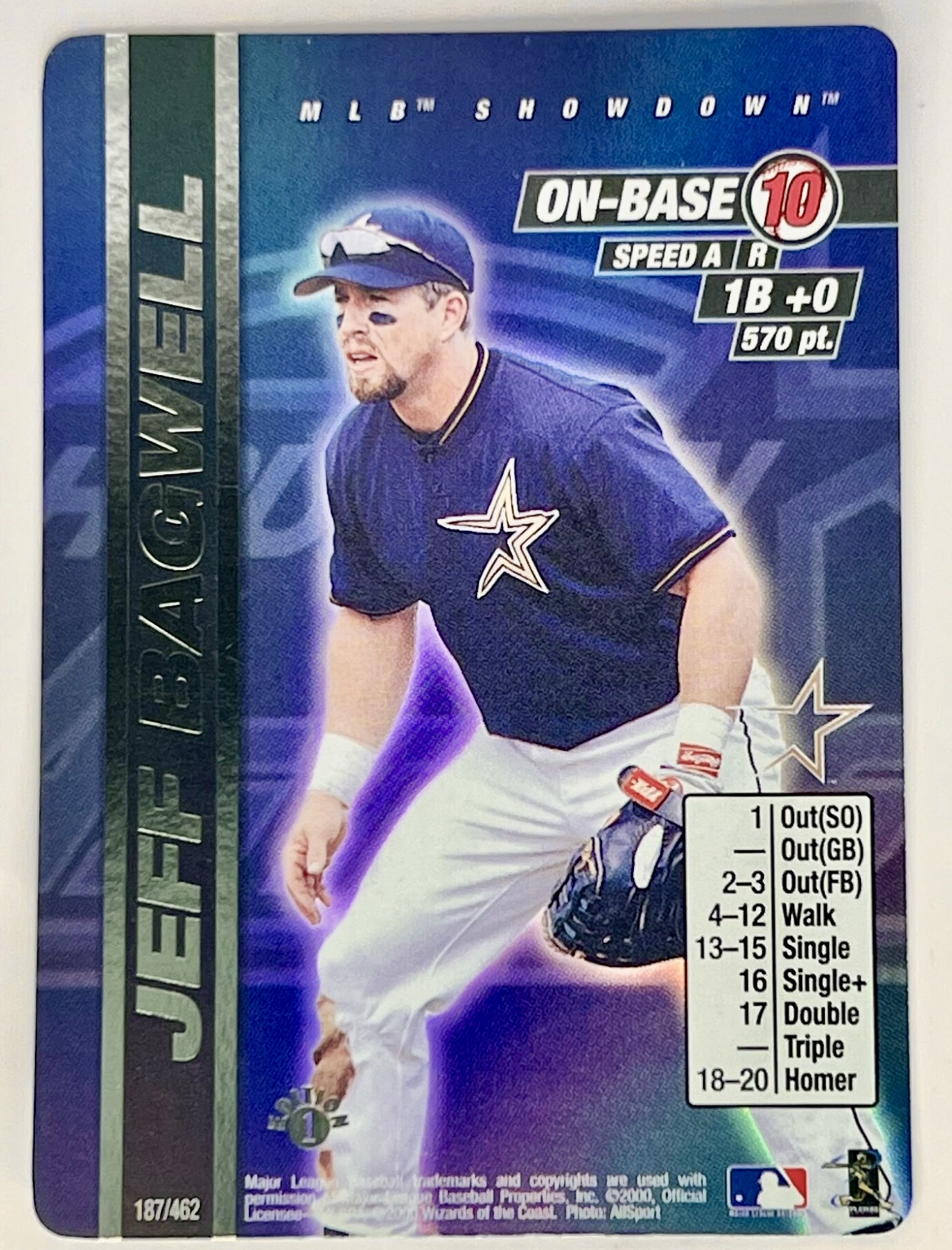 2000 MLB Showdown Jeff Bagwell #187 1st Edition Foil 🔥🔥👀