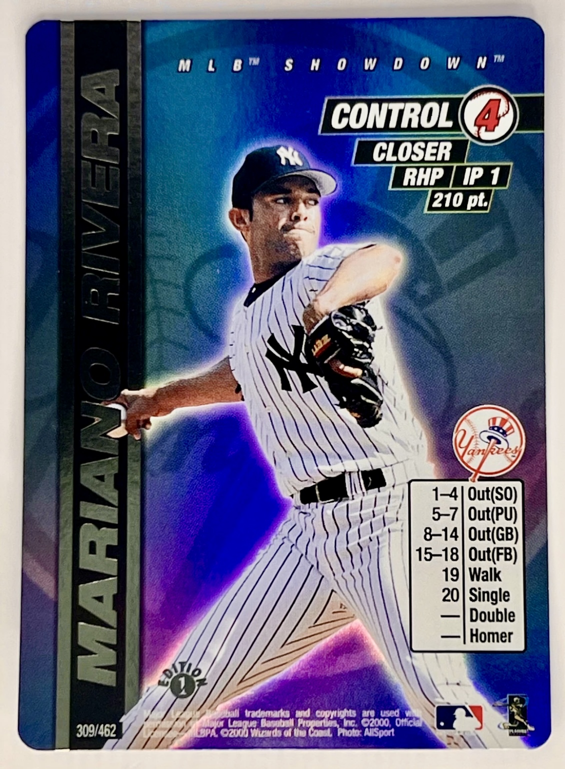 2000 MLB Showdown Mariano Rivera #309 1st Edition Foil 🔥🔥👀