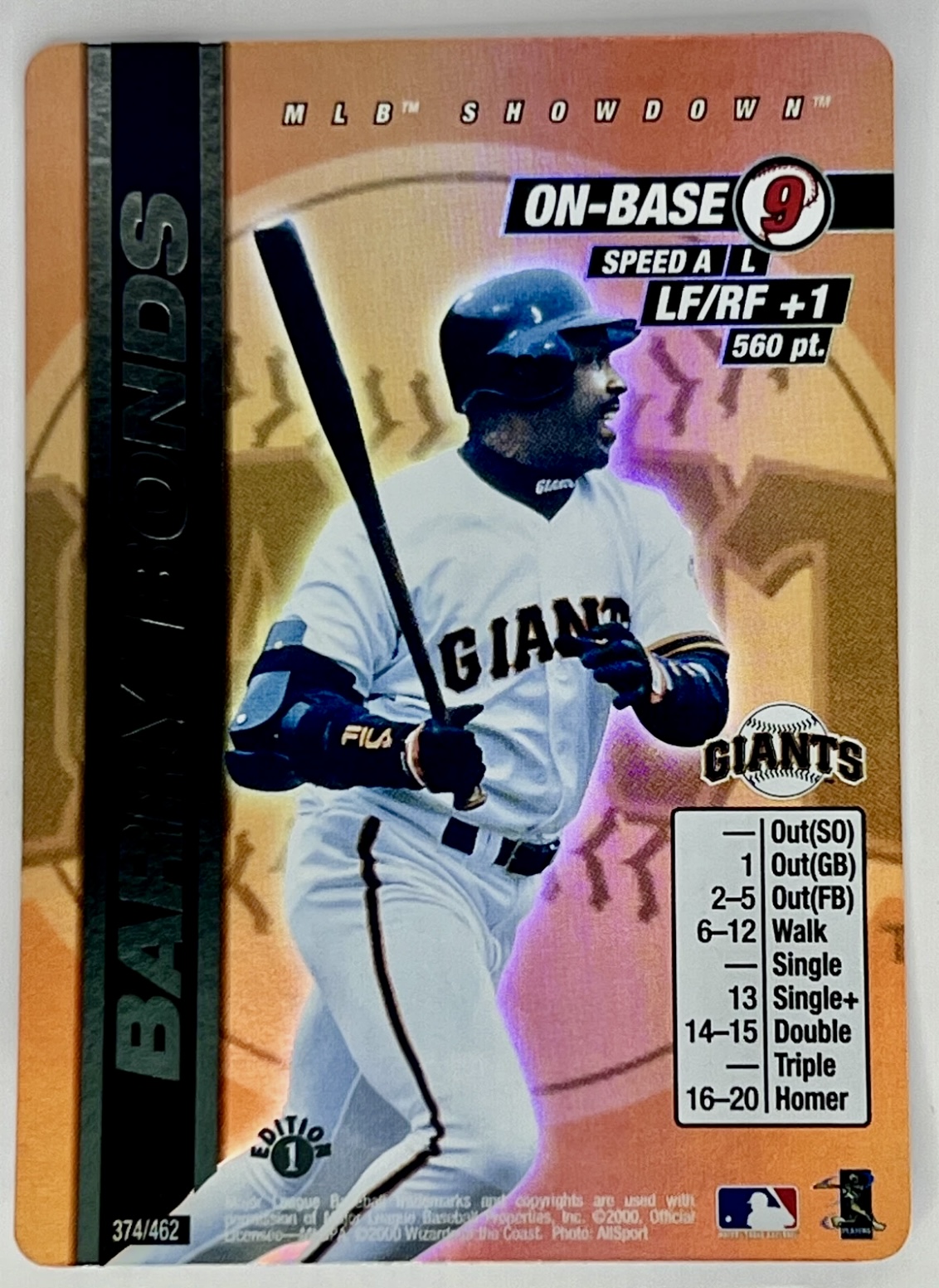 2000 MLB Showdown Barry Bonds #374 1st Edition Foil 🔥🔥👀