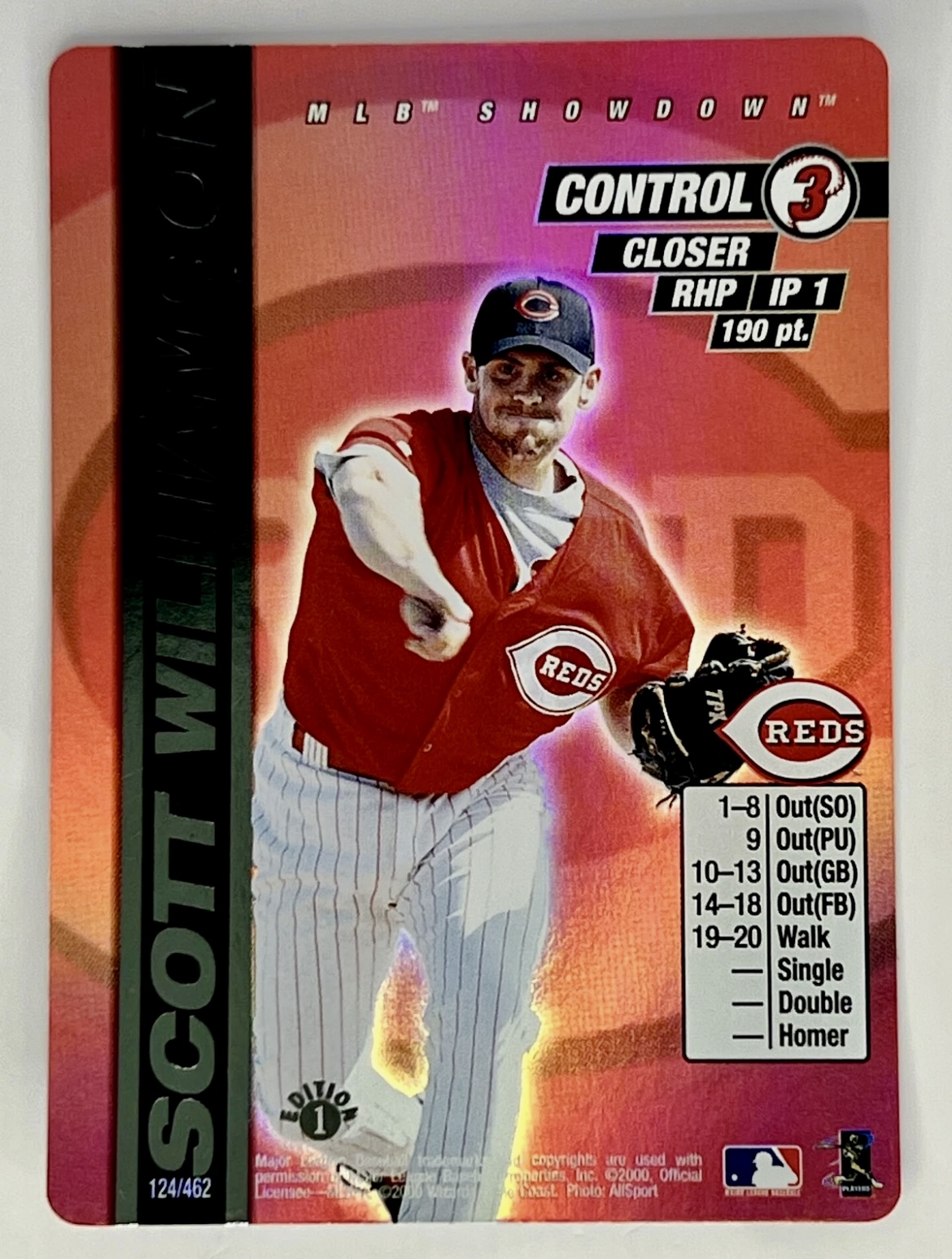 2000 MLB Showdown Scott Williamson #124 1st Edition Foil 🔥🔥👀