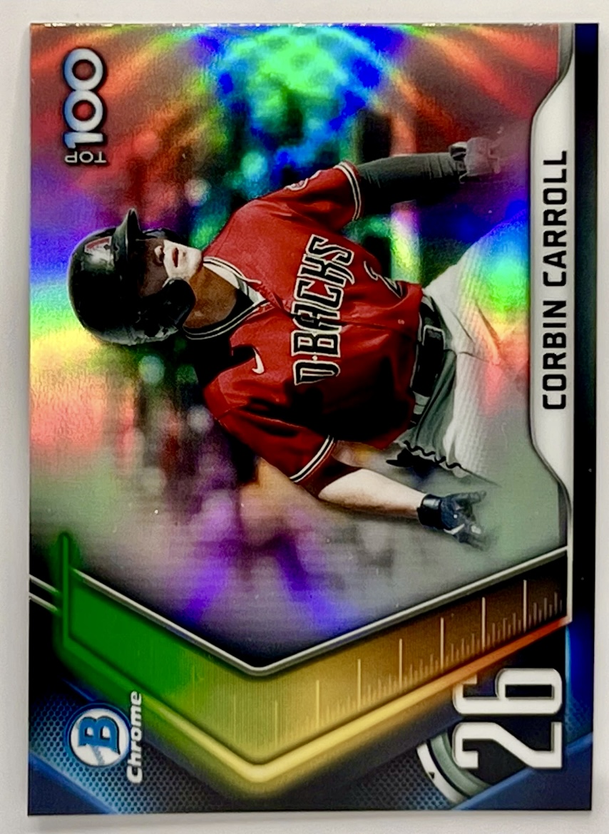 2022 Bowman Corbin Carrol #BTP-26 Top 100 Holo Rookie