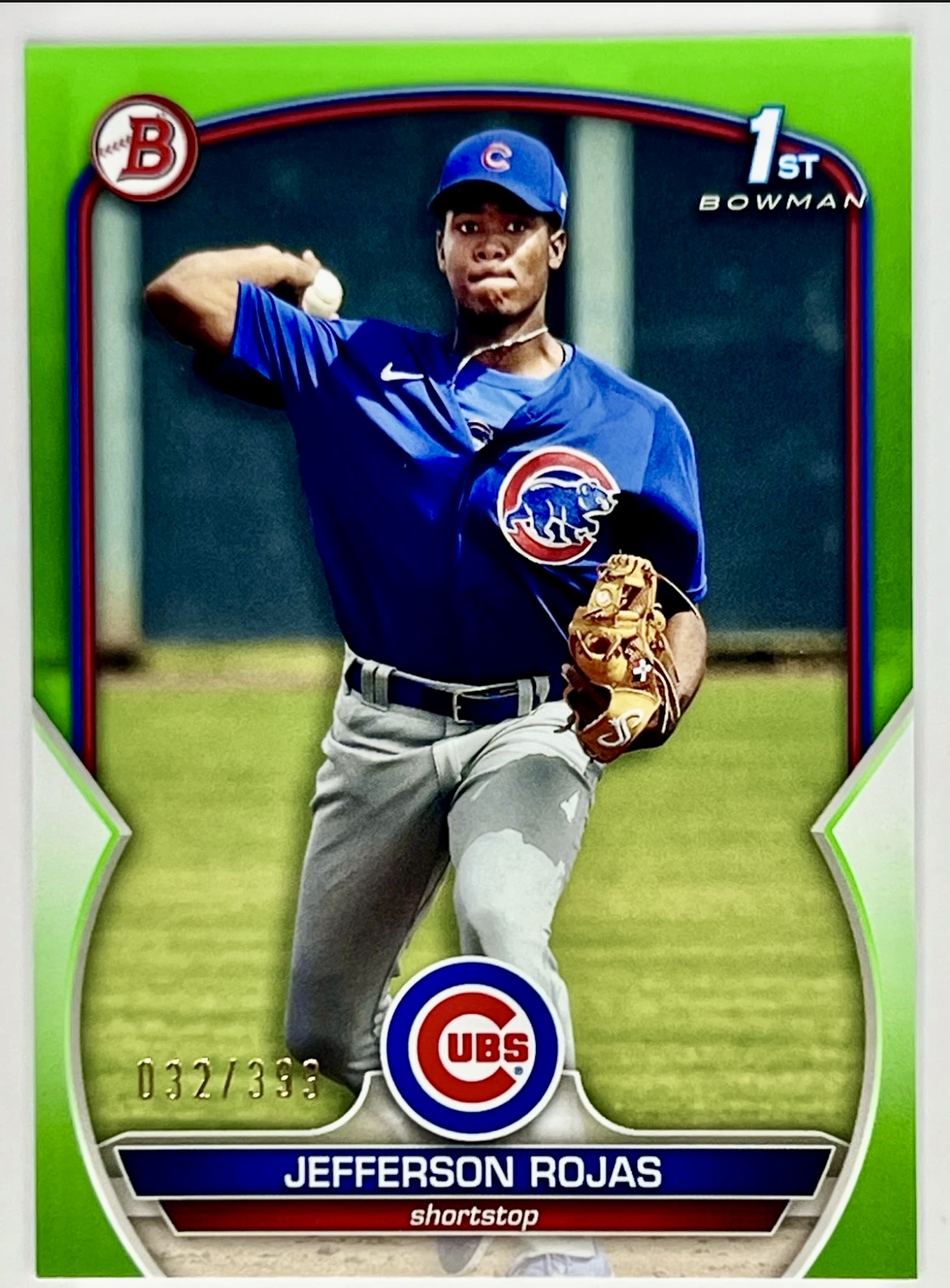 2023 Bowman Jefferson Rojas #BP-70 1st Rookie RC Neon Green /399