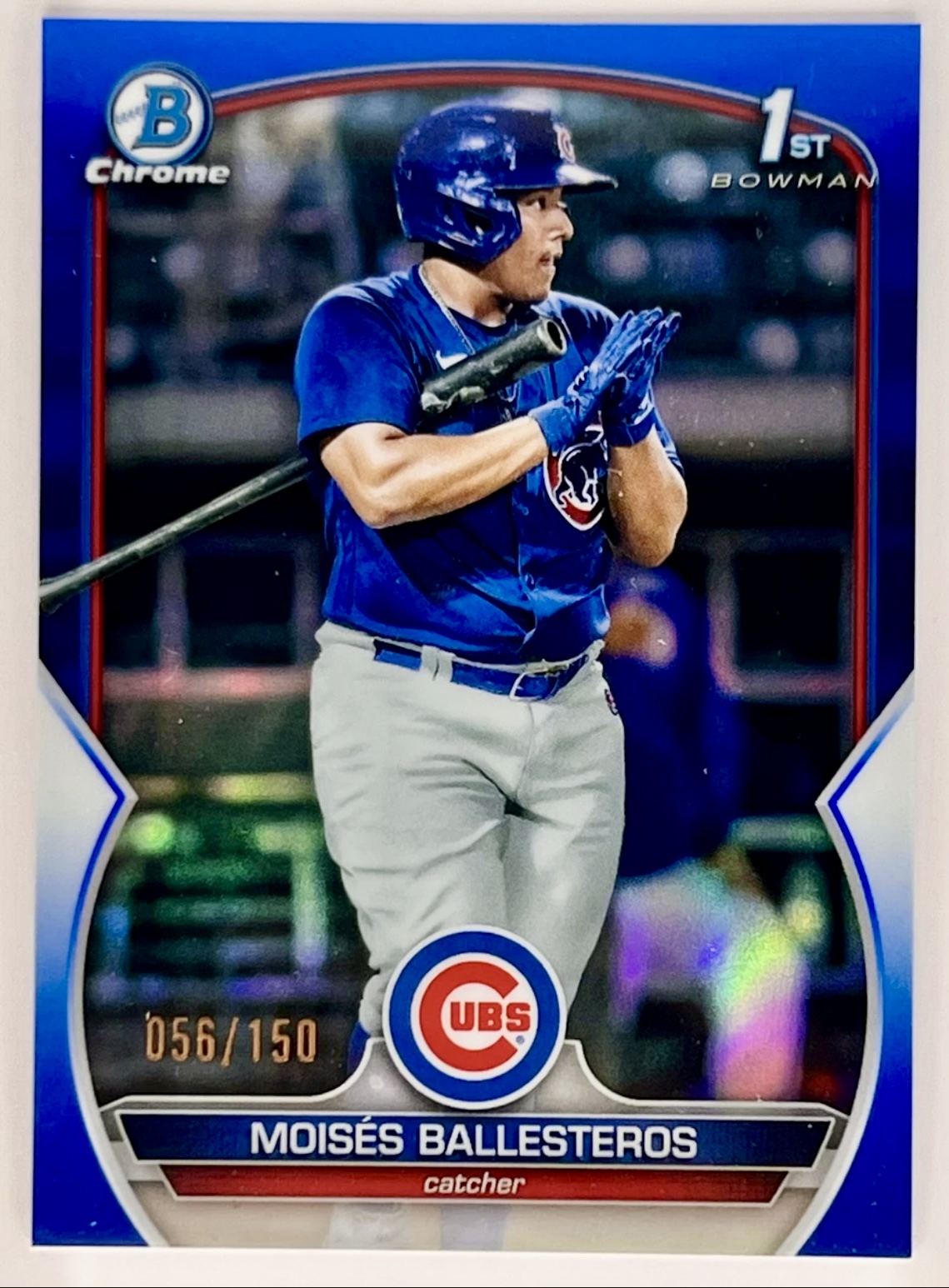 2023 Bowman Chrome Prospects Moises Ballesteros #BCP-11 1sr Blue Refractor /150 Rookie RC 🔥🔥👀