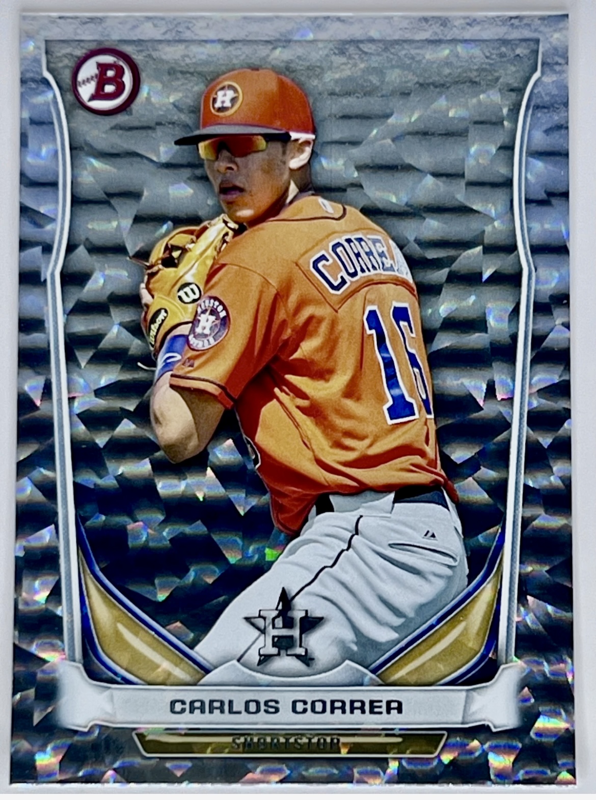 2014 Bowman Draft Carlos Correa #TP-3 Top Prospects Silver Ice Rookie
