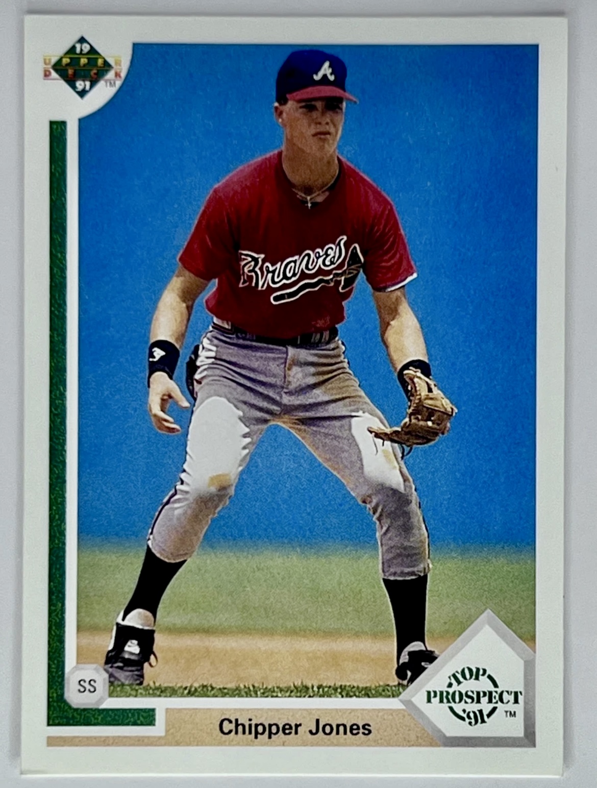 1991 Upper Deck Top Prospect Chipper Jones #55 Rookie RC