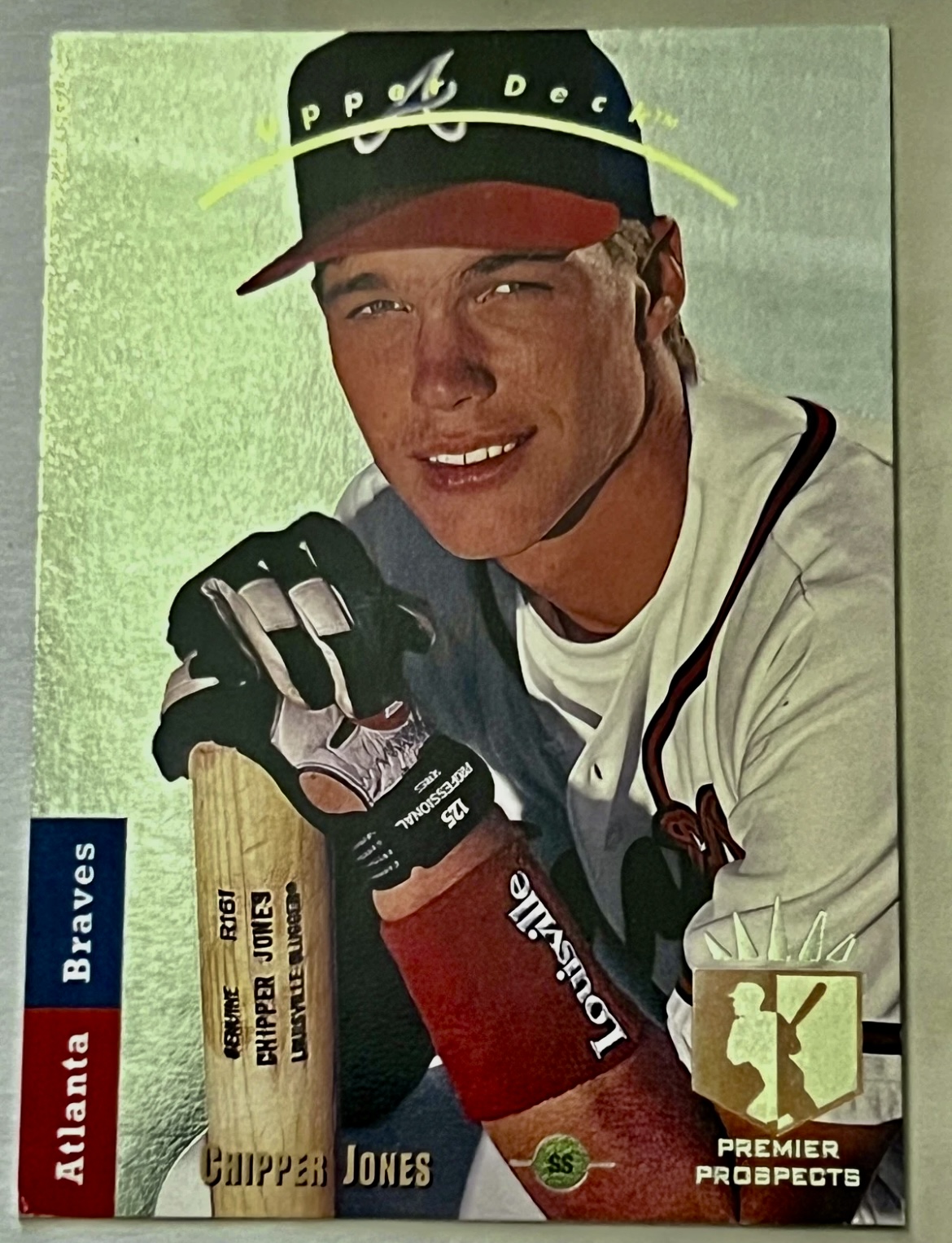 1993 Upped Deck SP Chipper Jones #280 Premier Prospects Foil SP