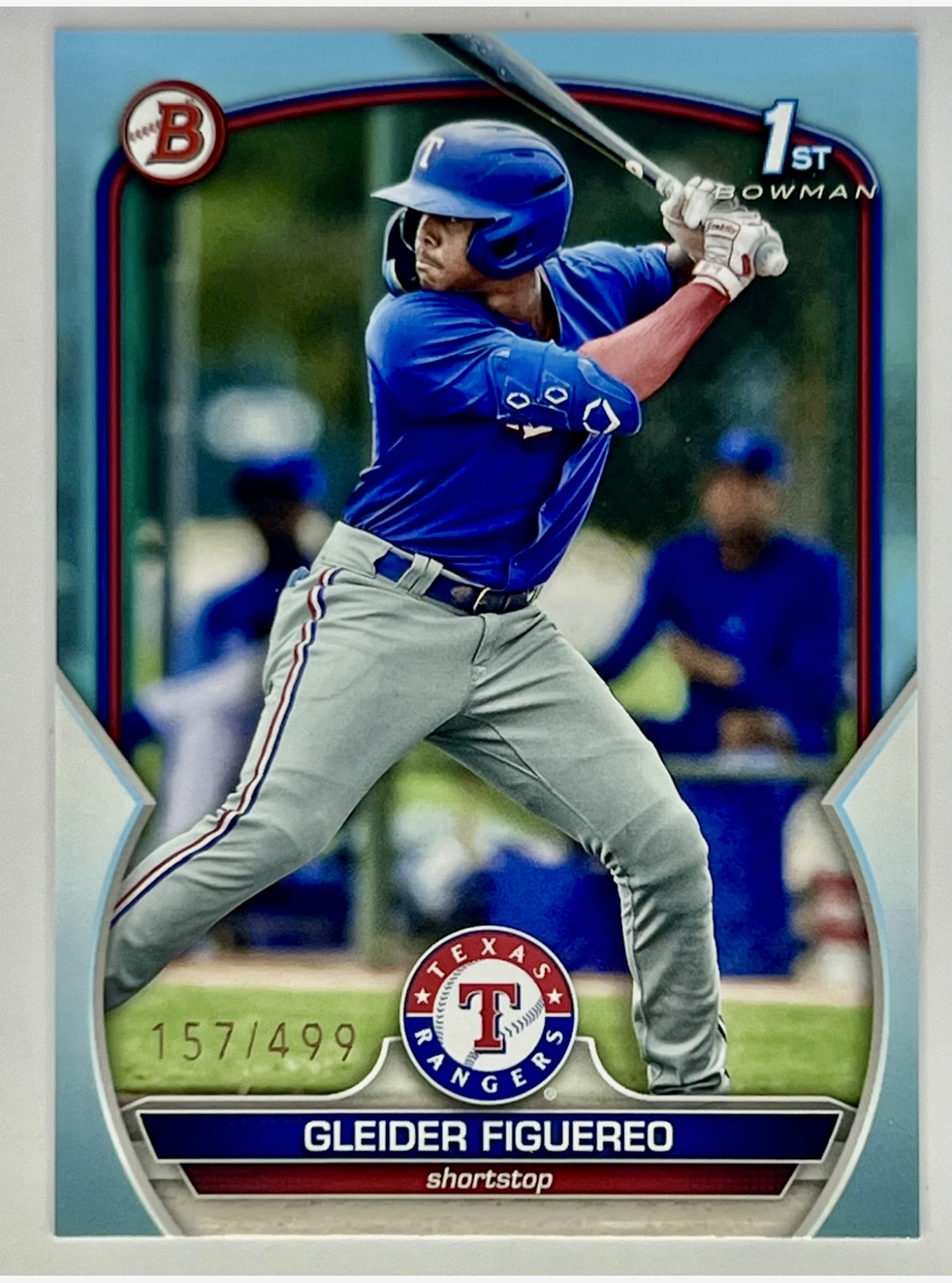 2023 Bowman Prospects Gleider Figuereo #BP59 Sky Blue RC /499
