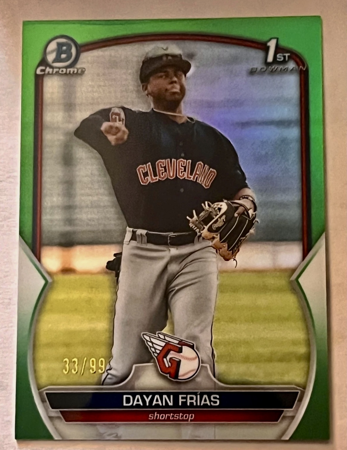 2023 Bowman Chrome prospects Dayan Frias #BCP 26 green 1st Refractor Rookie RC /99