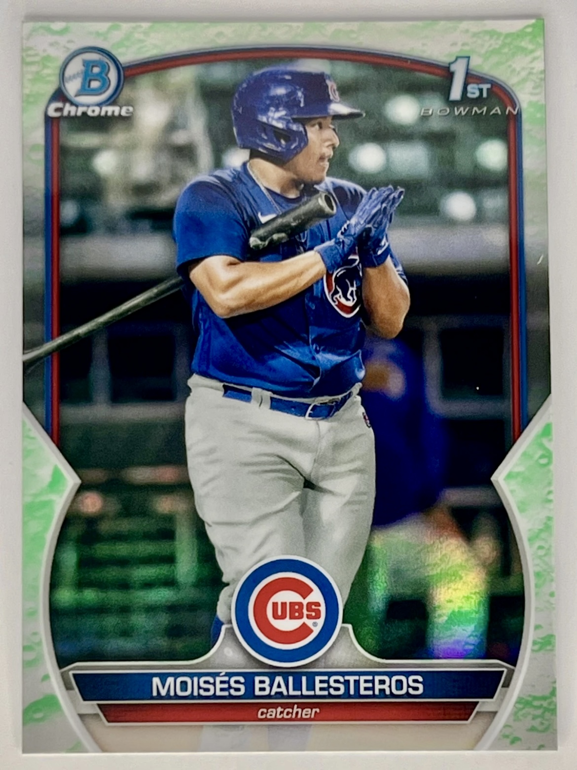 2023 Bowman Chrome Prospects Moises Ballesteros #BCP11 Lunar Glow Refractor RC 🔥🔥👀