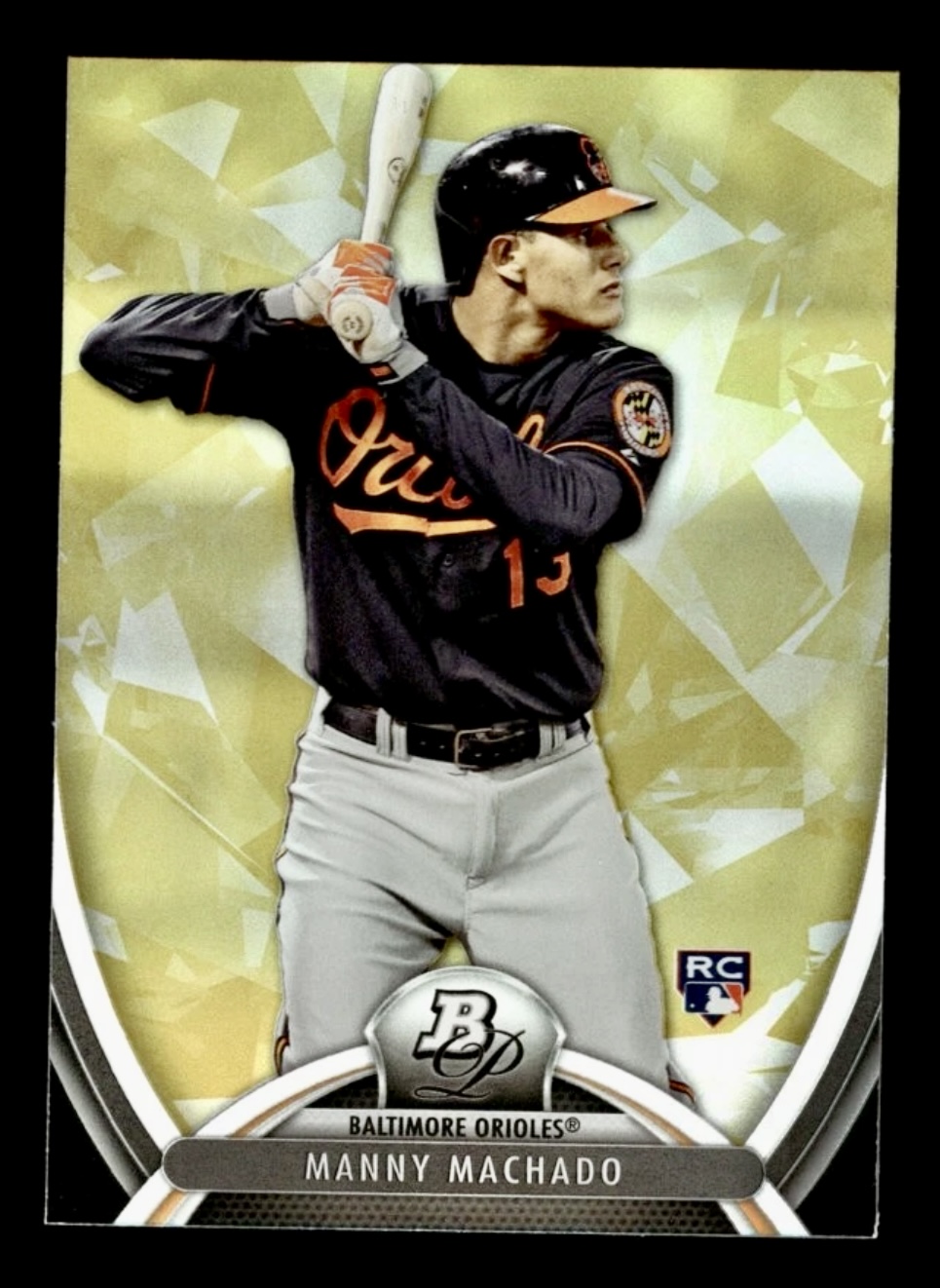 2013 Bowman Platinum Manny Machado #42 Gold refractor Holo Rookie RC
