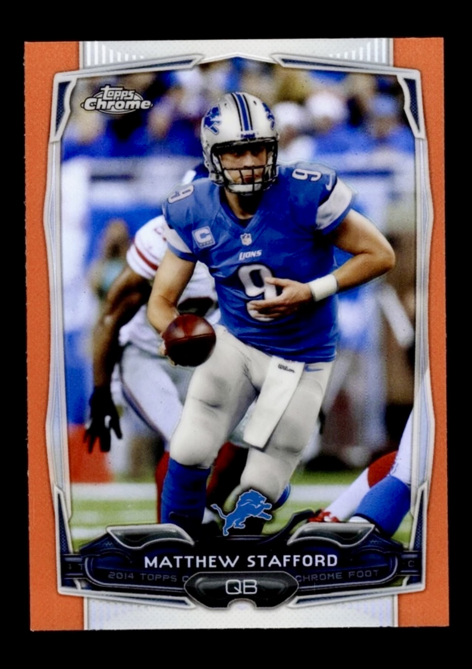 2014 Topps Chrome Matthew Stafford #73 Orange Refractor