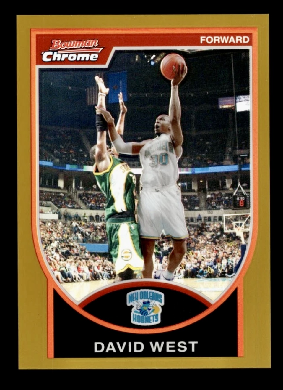 2007 Bowman Chrome David West #89 Gold Refractor /99🔥🔥
