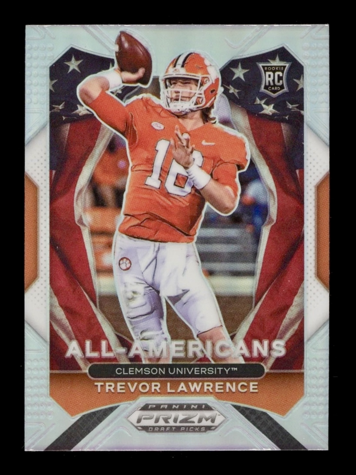 2021 Prizm Draft Trevor Lawrence #181 Silver Prizm all American Rookie RC