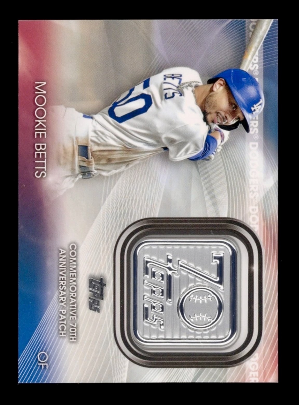 2021 Topps Series 2 Mookie Betts #T70P-MB 70th Logo Patch
