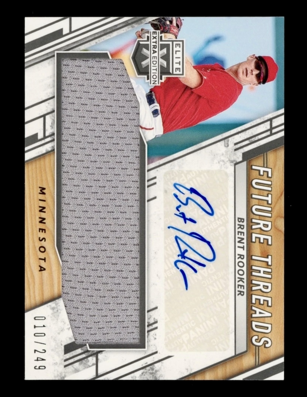 2019 EliteExtra Edition Brent Rooker #FTS-BB Future threads Relic Auto RC /249