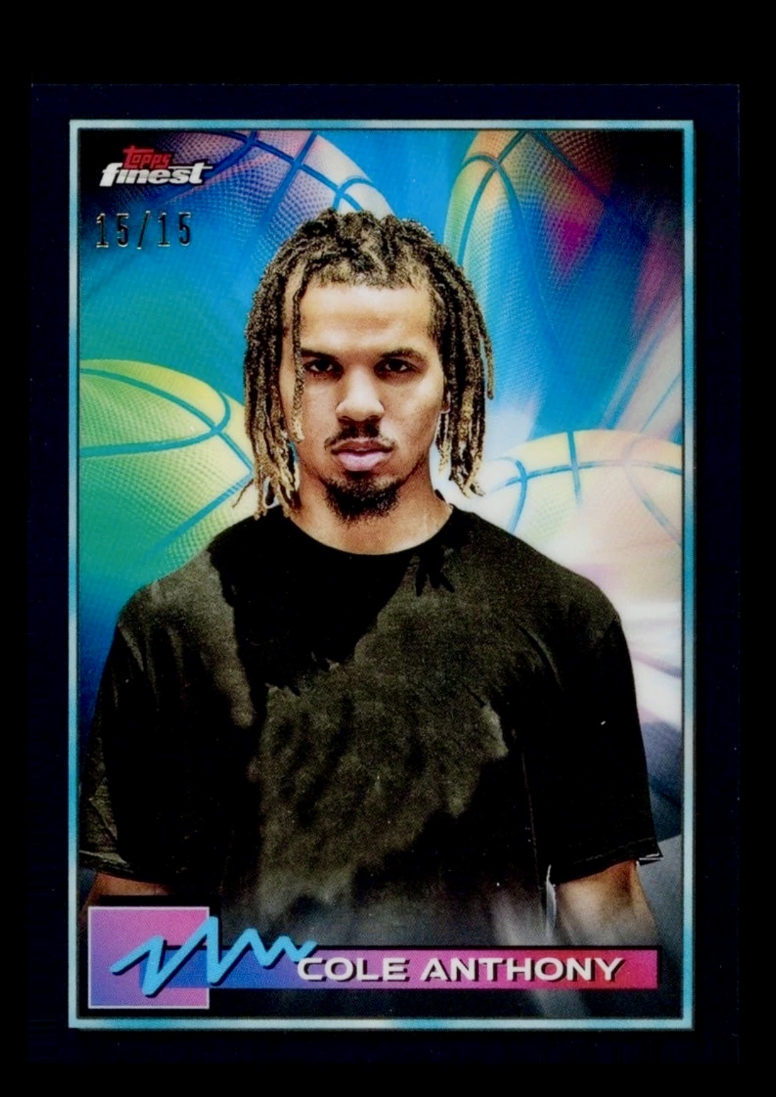 2021 Topps Finest Cole Anthony Black Refractor Rookie RC /15 SSP 🔥🔥👀