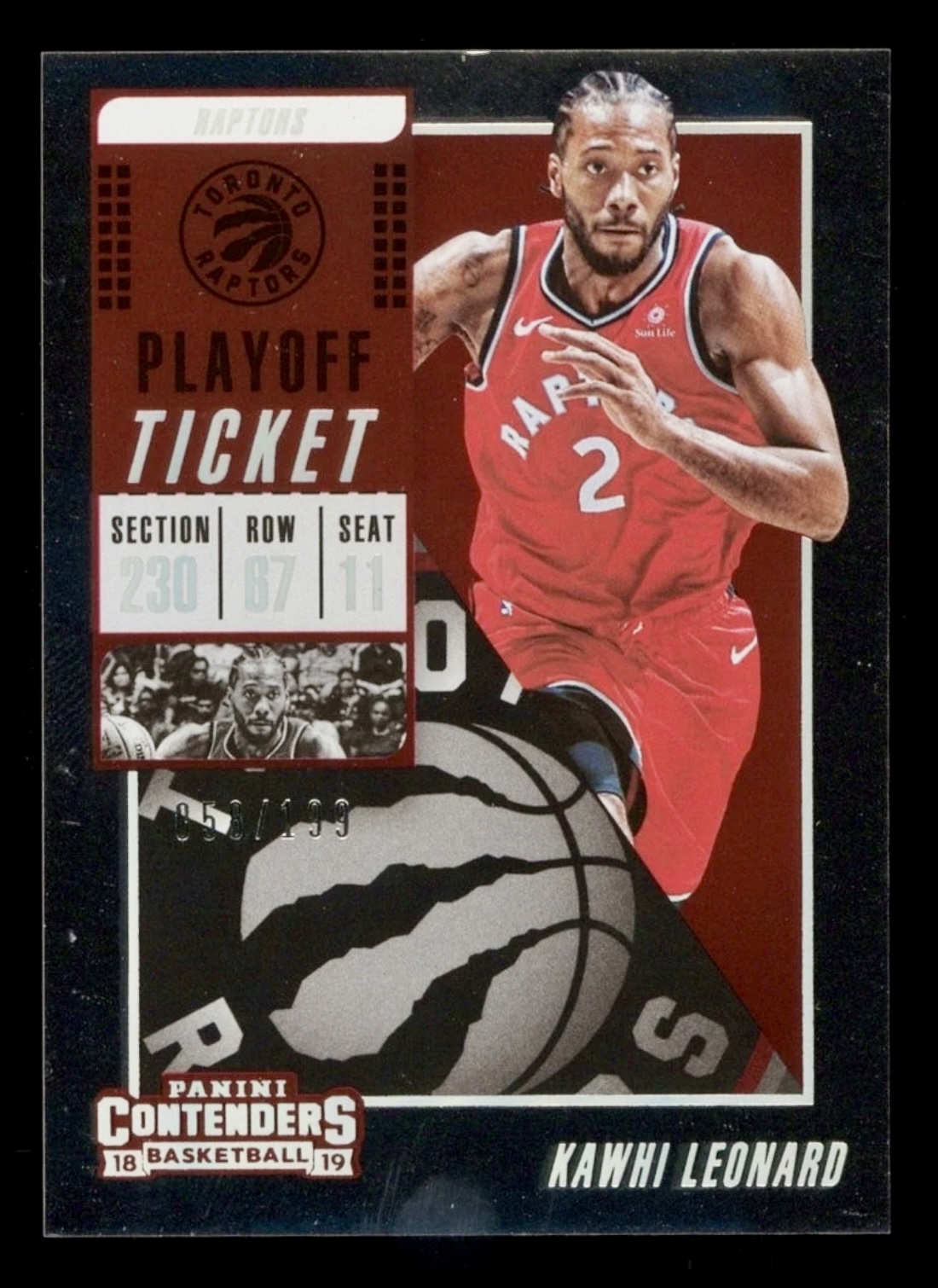 2018-19 Panini Contenders Kawhi Leonard #97 Playoffs Ticket /199