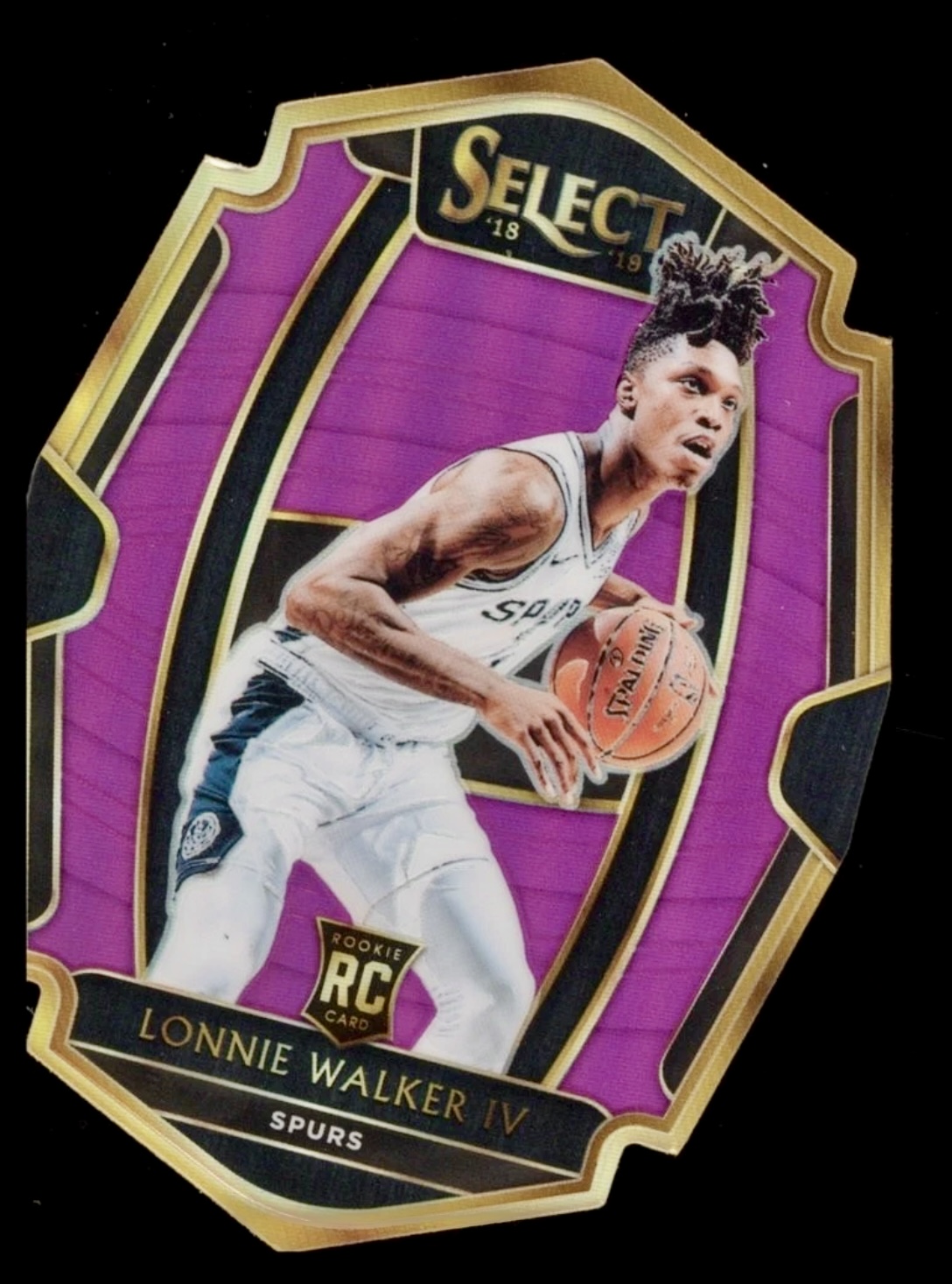 2018-19 Panini Select Lonnie Walker IV #174 Premier Level Die Cut purple Prizm RC /99 Rookie