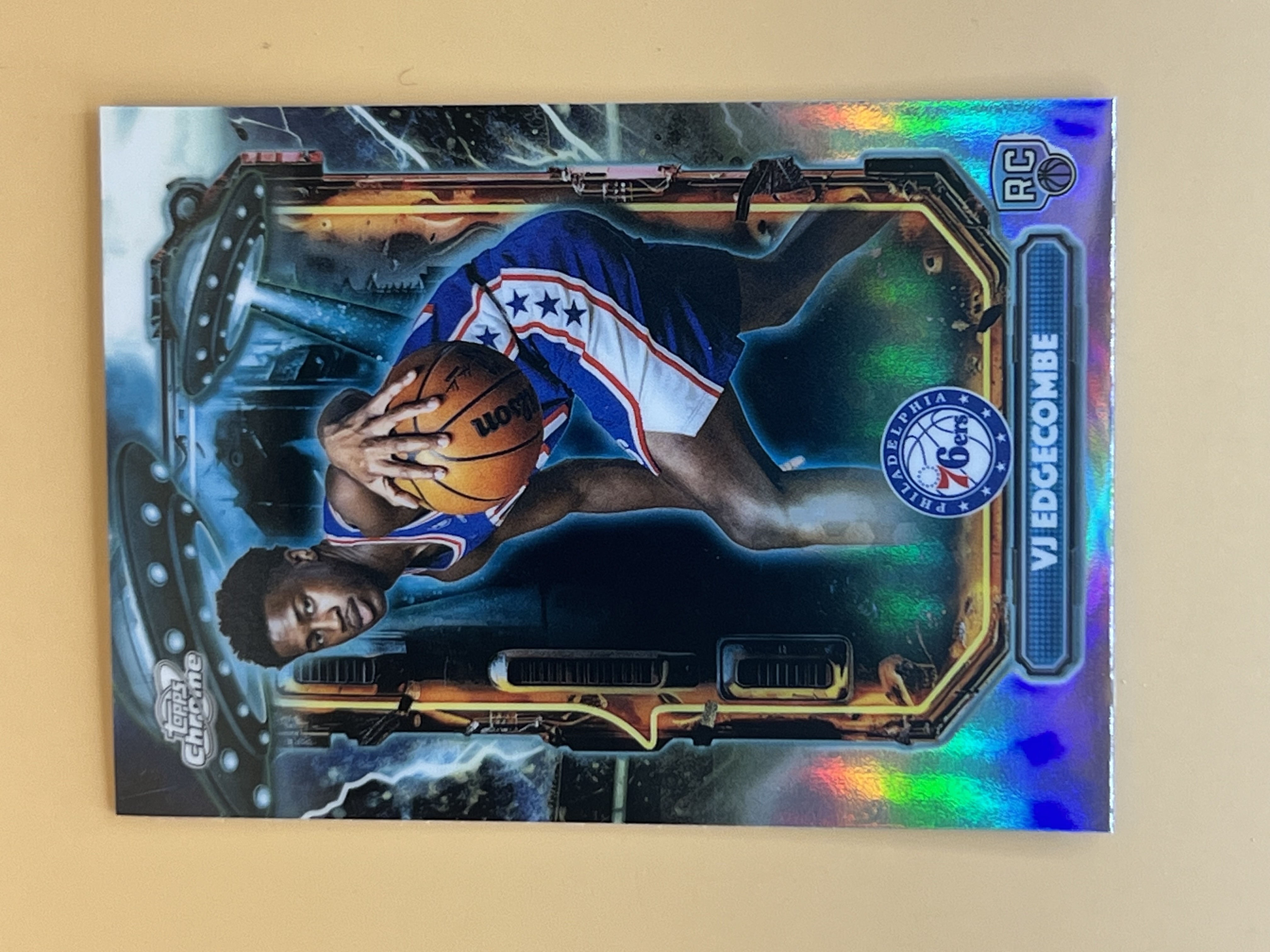 2025-26 Topps Chrome Cosmic VJ Edgecombe #ET-15 Extraterrestrial Refractor Rookie RC