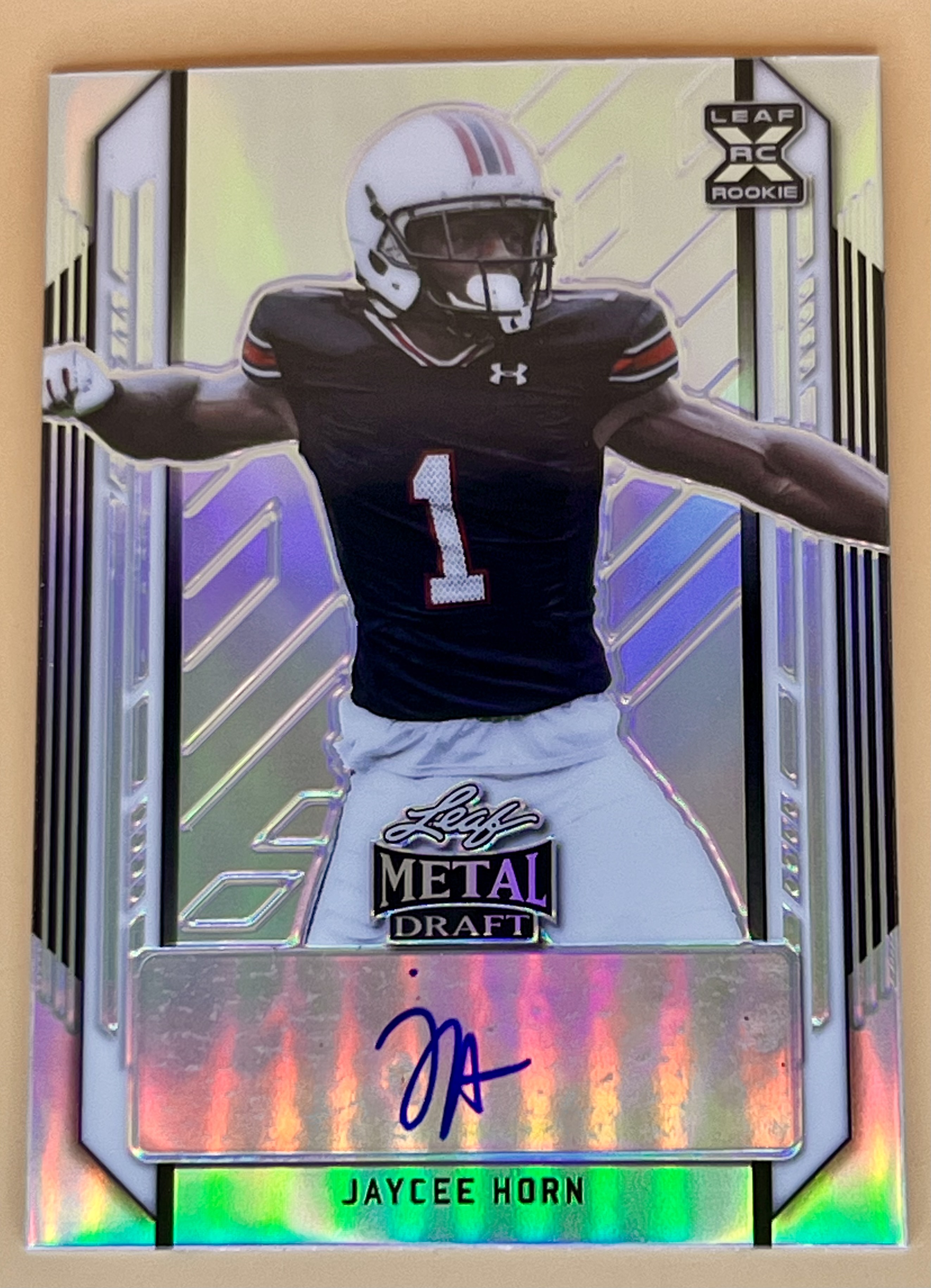 2021 Leaf Metal Draft Jaycee Horne #BA-JH3 Silver Holo Rookie RC Auto /99