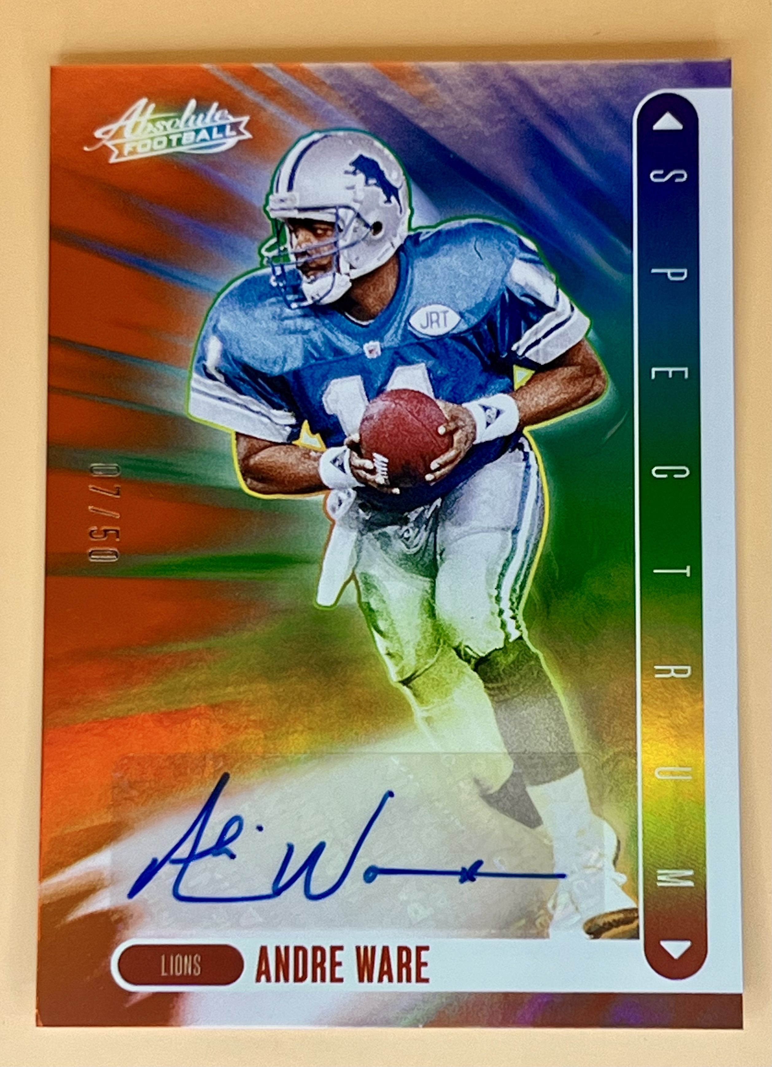2024 Absolute Spectrum Signatures Andre Ware #SS-AWE Orange Auto /50 🔥🔥🔥