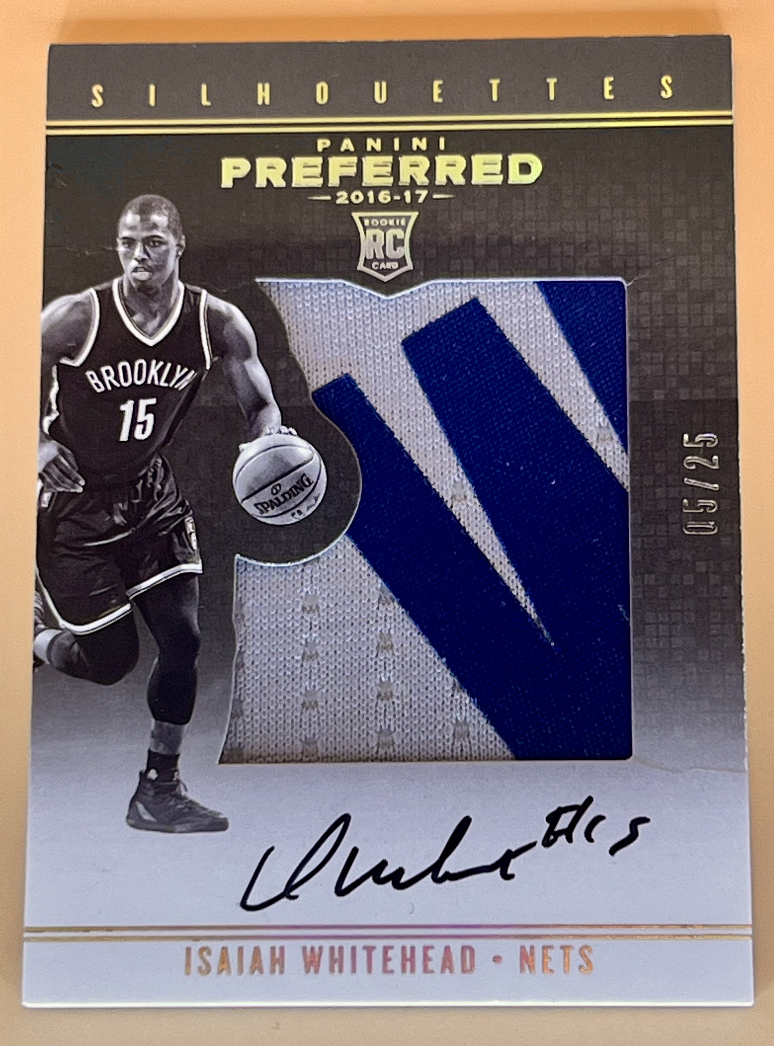 2016-16 Panini Preferred Isaiah Whitehead #31 RPA Silhouette Rookie Auto /25 Rare 🔥