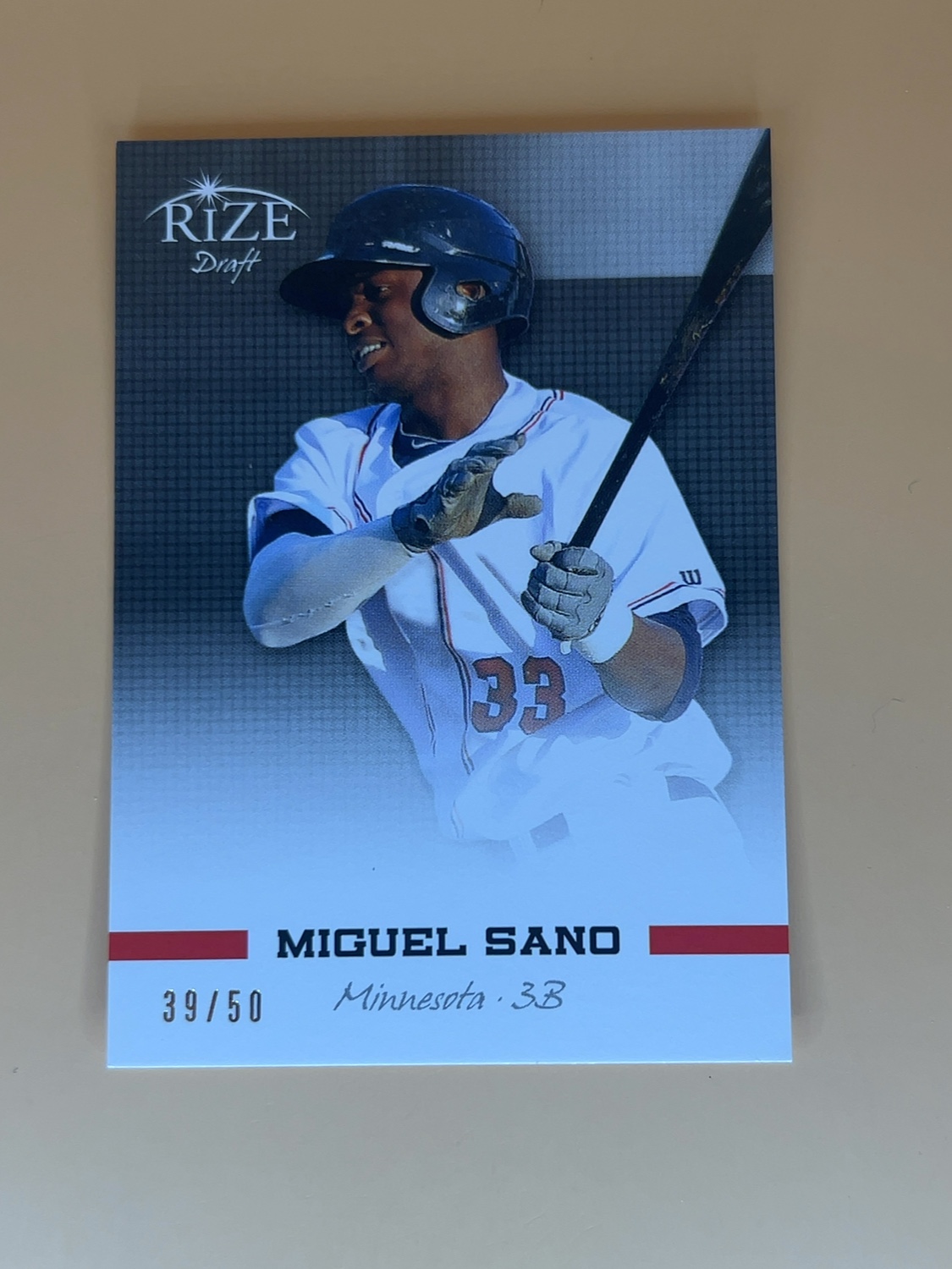 2012 Leaf Rize Draft Miguel Sano #76 Black Rookie RC /50