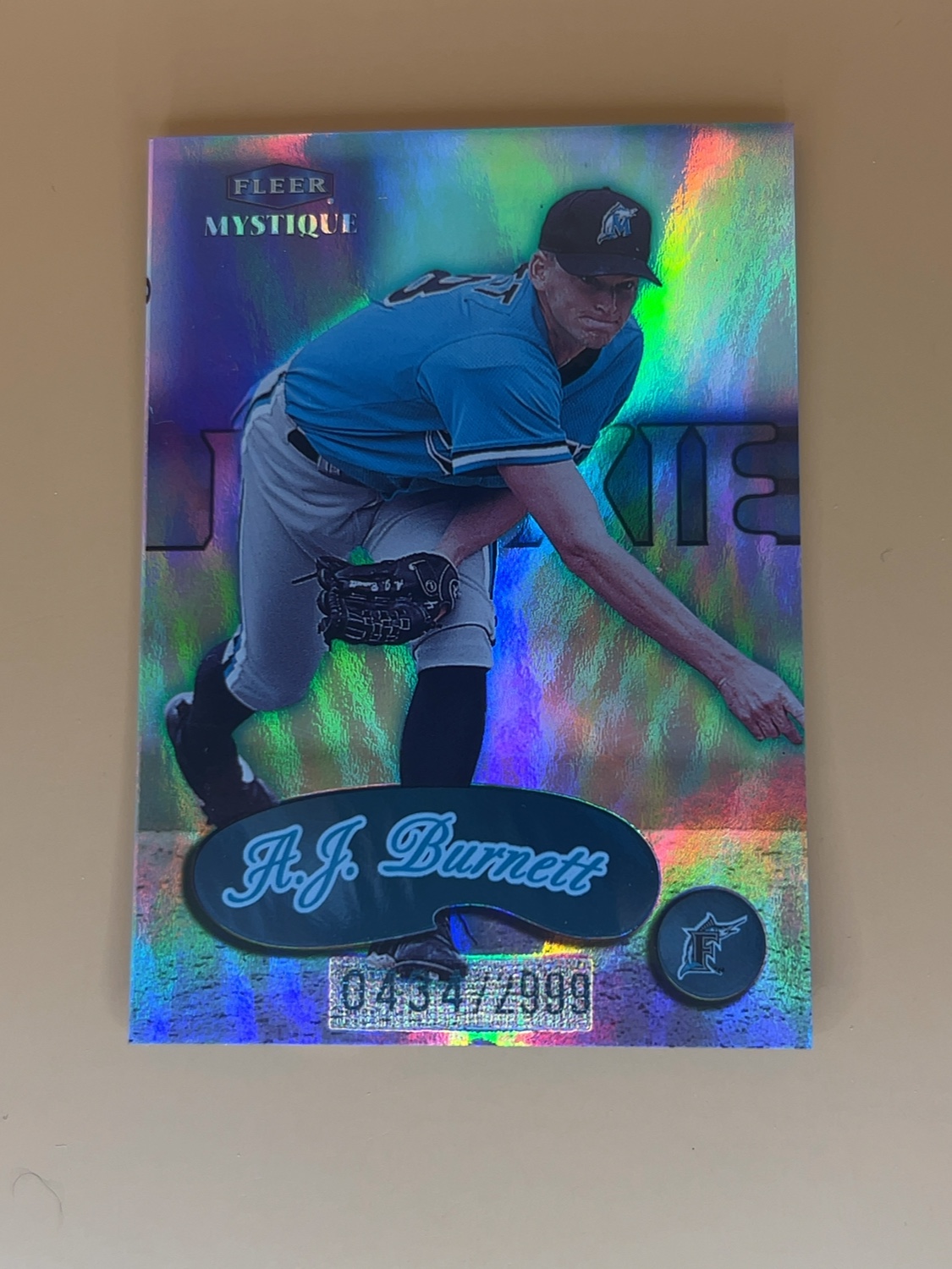 1999 Fleer Mystique AJ Burnett #110 Rookie RC /2999