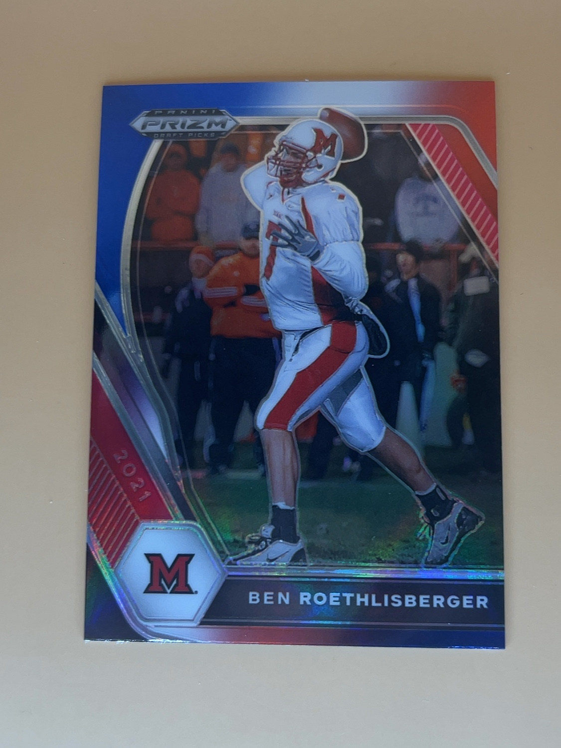 2021 Panini Prizm Draft Picks Ben Rothlisberger #23 RWB Red White Blue Prizm