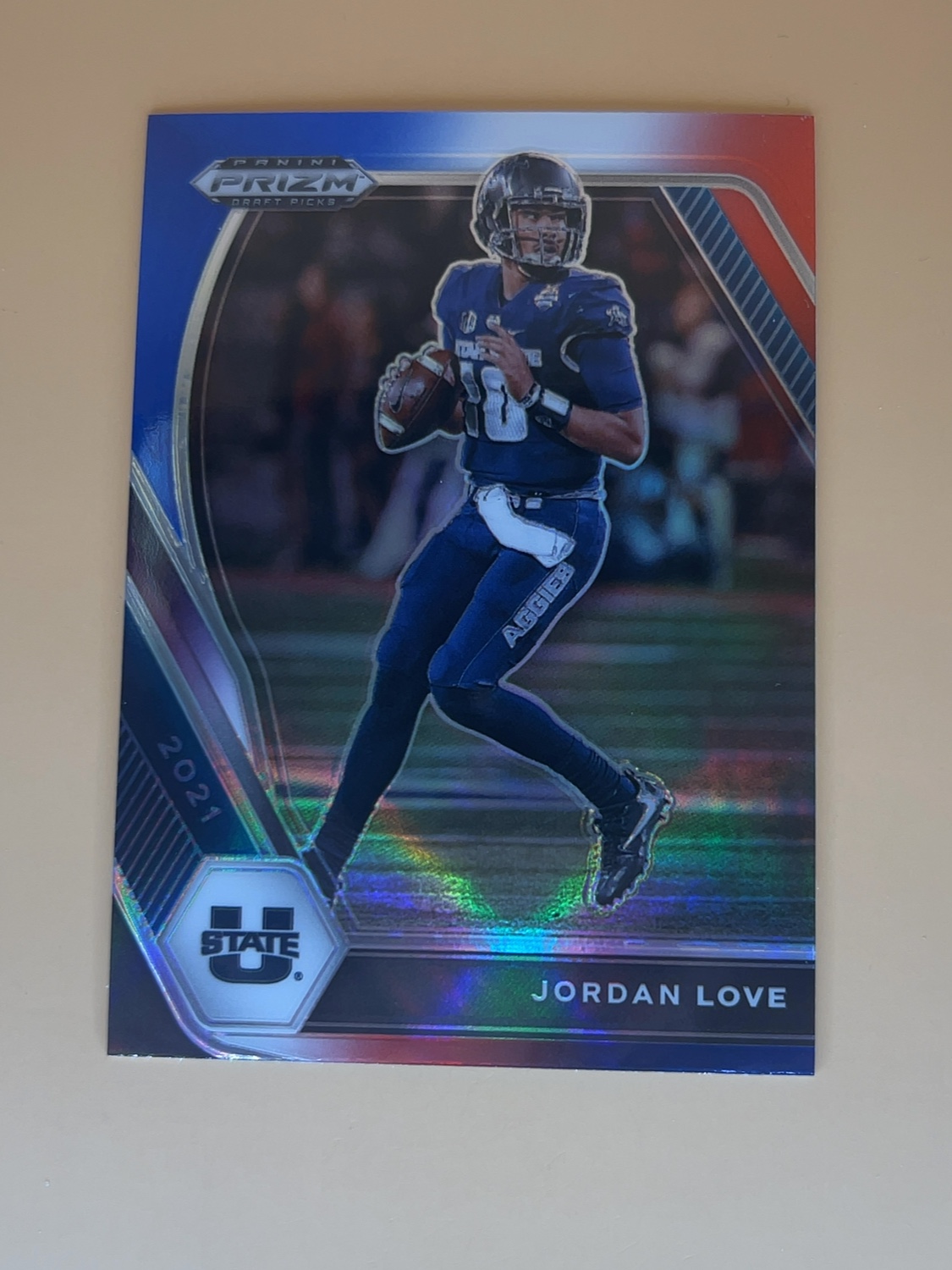 2021 Panini Prizm Draft Jordan Love #33 RWB Red White Blue Prizm