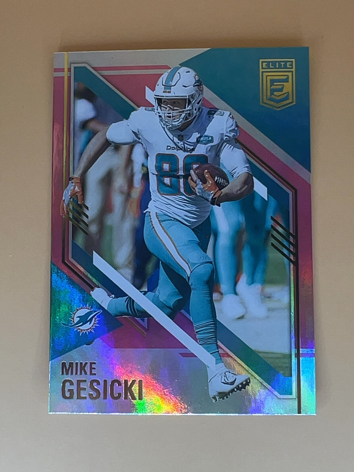 2021 Donruss Elite Mike Gesicki #100 Pink Parallel