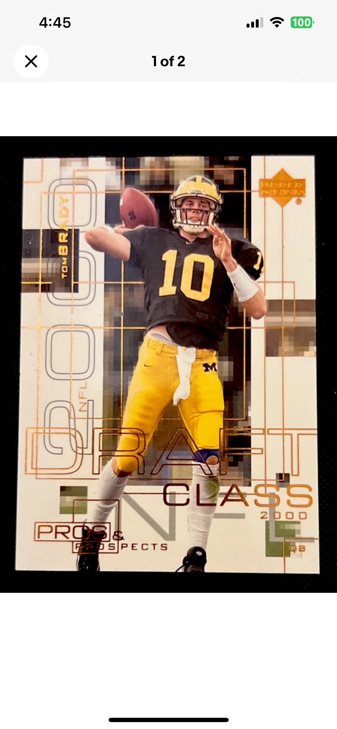 2000 Upper Deck Pros & Prospects Tom Brady #124 Rookie RC /1000 Mint π₯π₯π₯