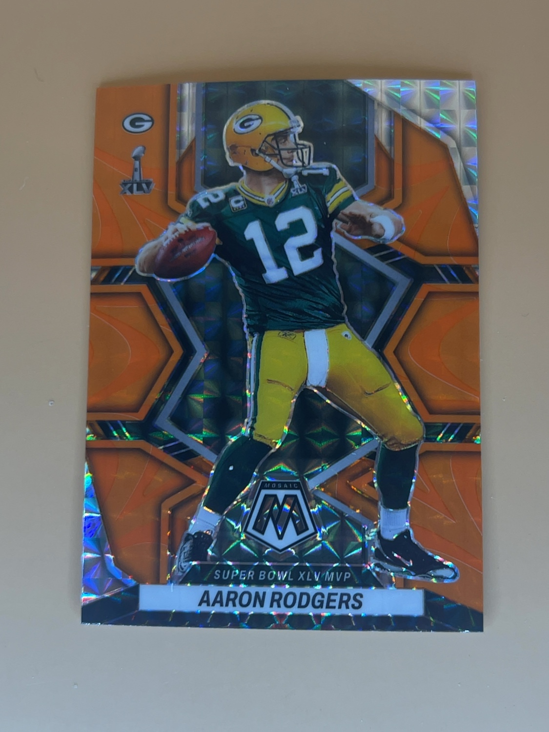 2022 Mosaic Aaron Rodgers #294 Reactive Orange Prizm