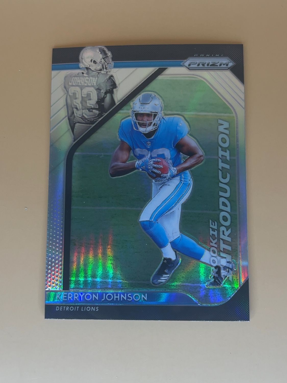 2018 Panini Prizm  Kerryon Johnson #RI-17 Rookie introductions Silver Prizm RC