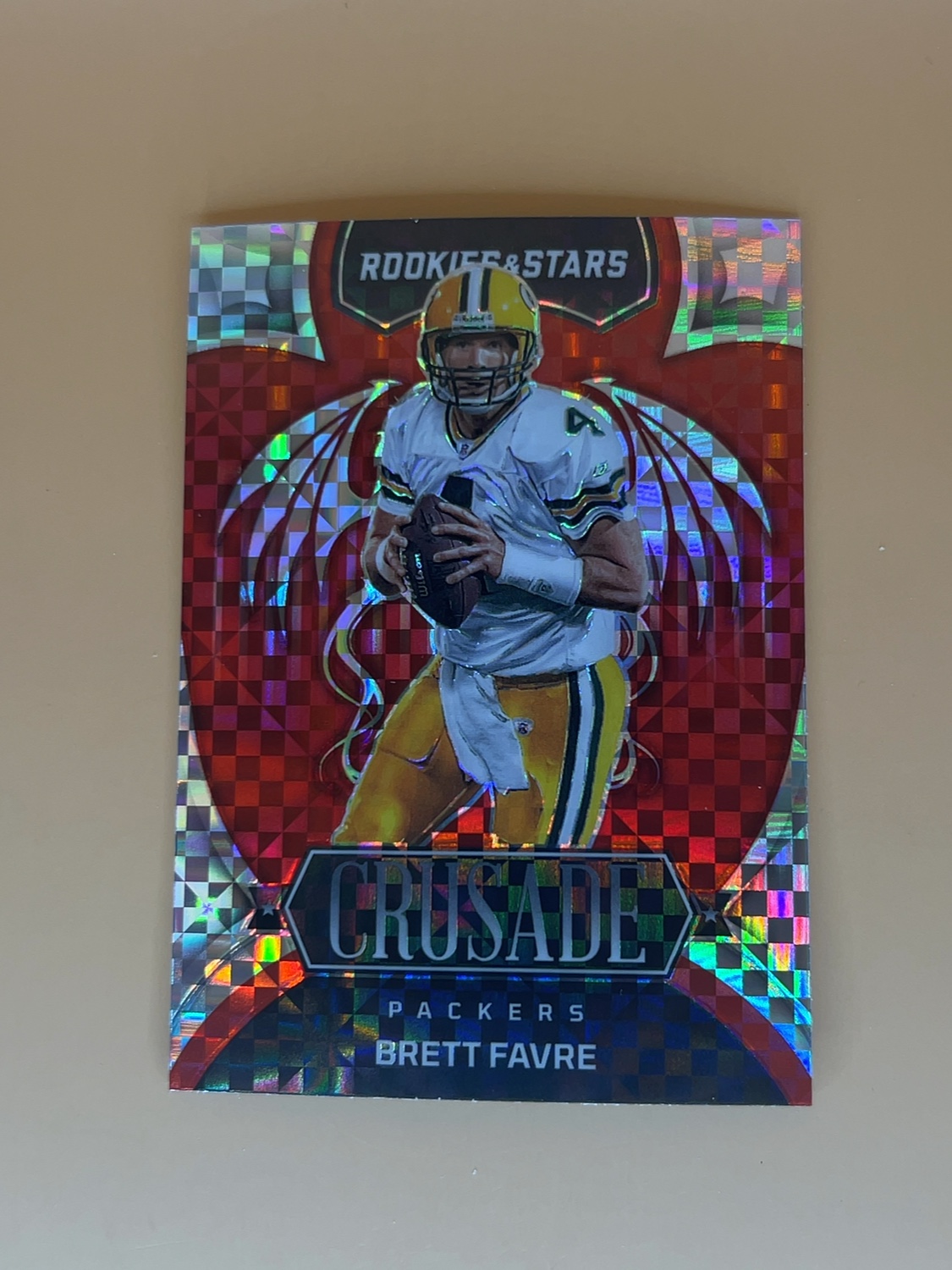 2022 Roomie & Stars Brett Favre #CR-22 Crusade Red Plaid Prizm